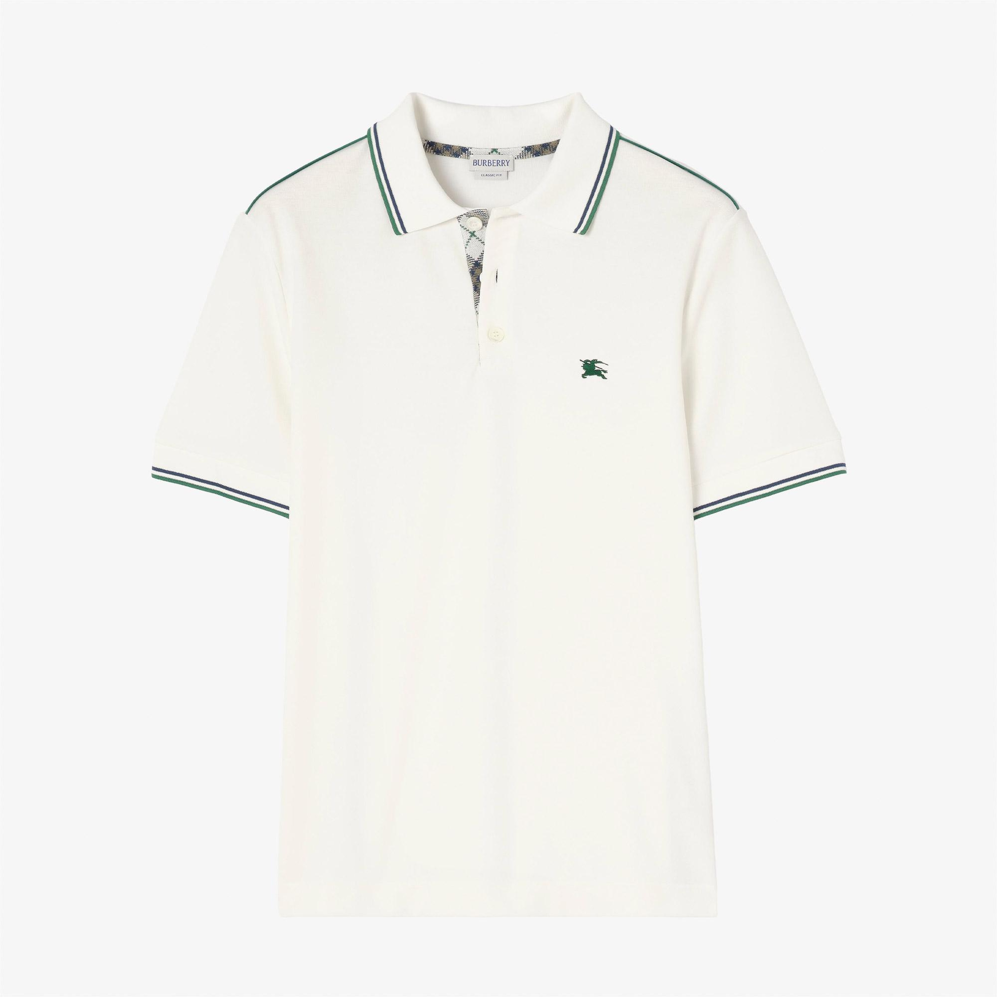 Burberry Evan Cuff Tennis Erkek Beyaz Polo