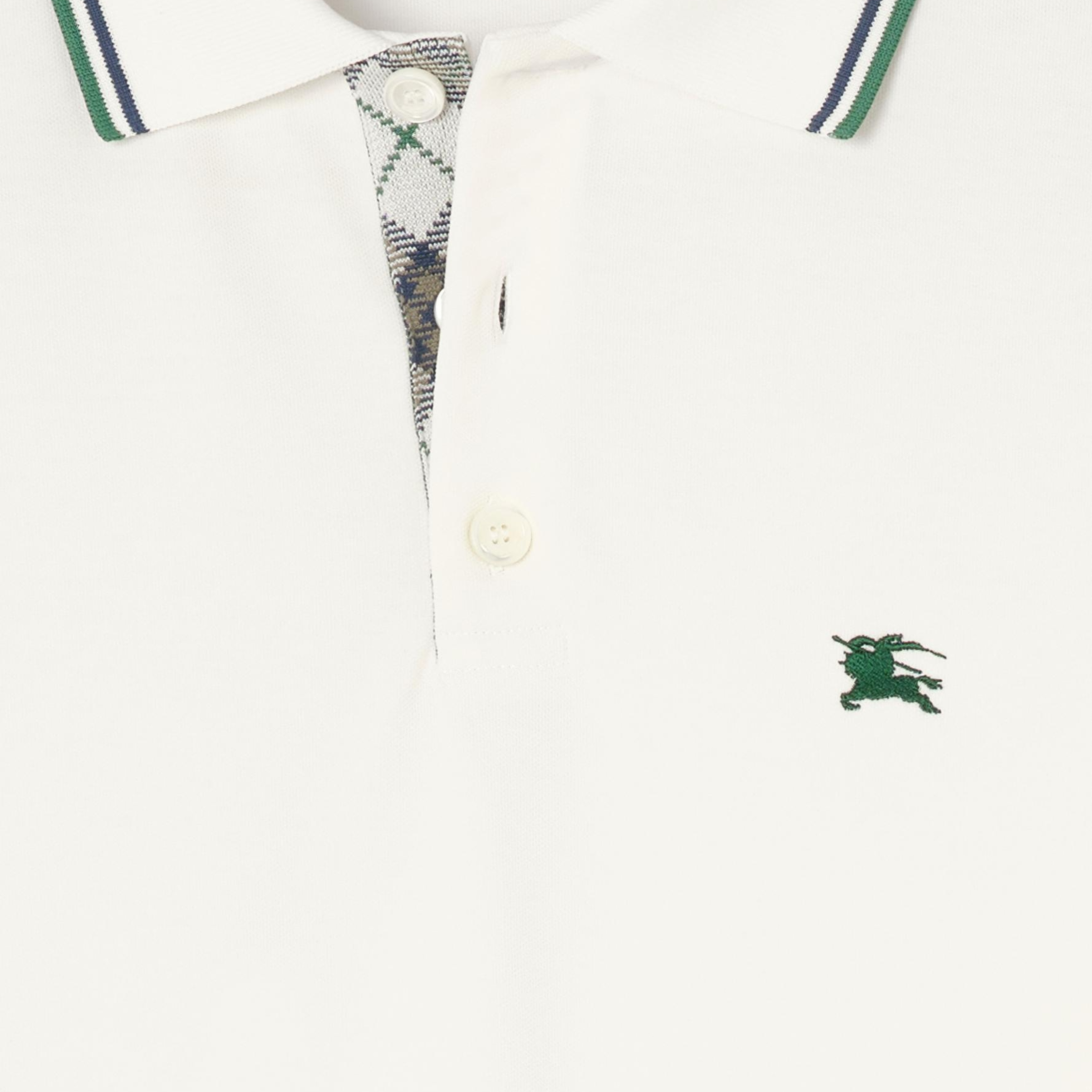 Burberry Evan Cuff Tennis Erkek Beyaz Polo