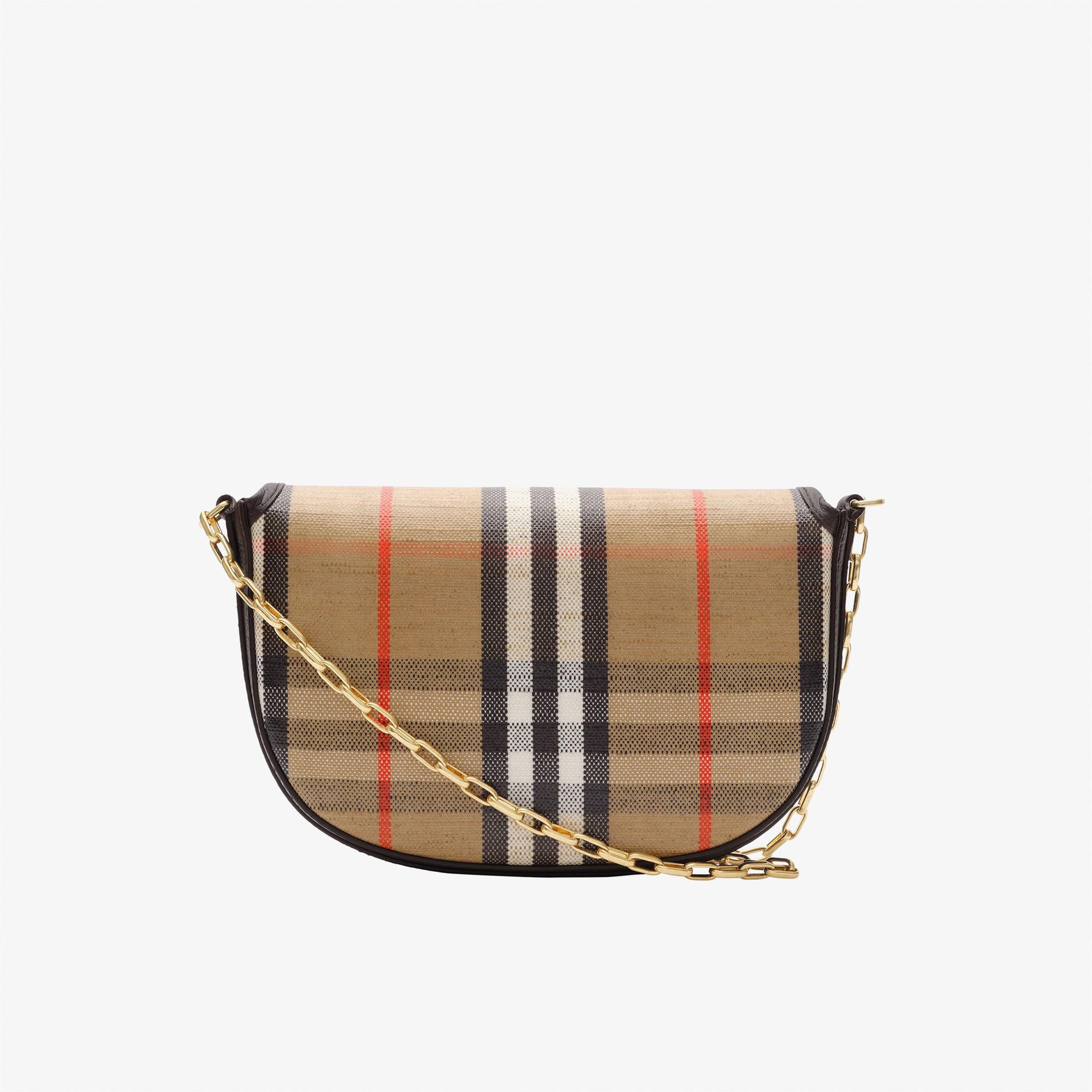 Burberry Highlands Chain Kadın Bej Omuz Çantası
