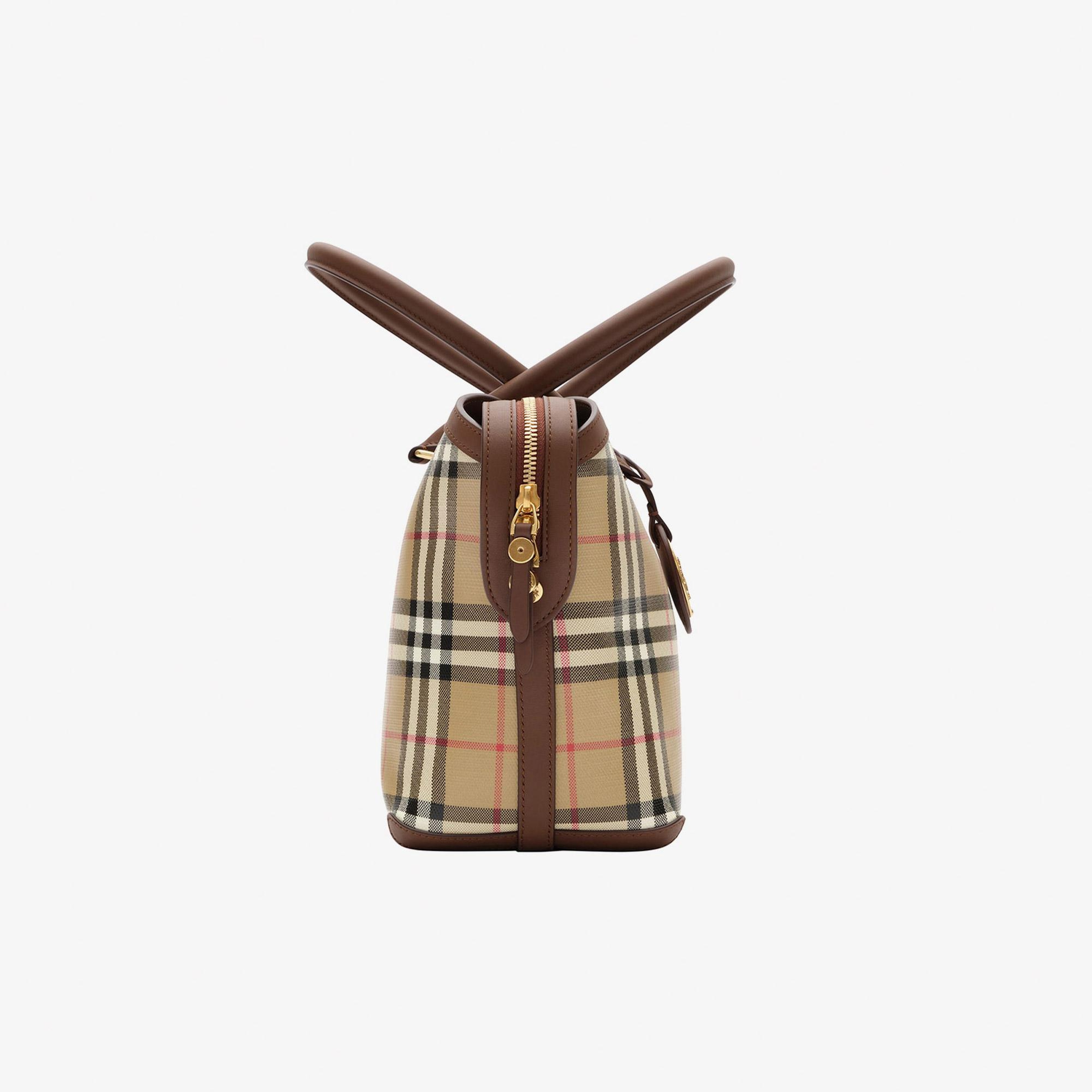 Burberry Zipped Tote Kadın Bej Omuz Çantası