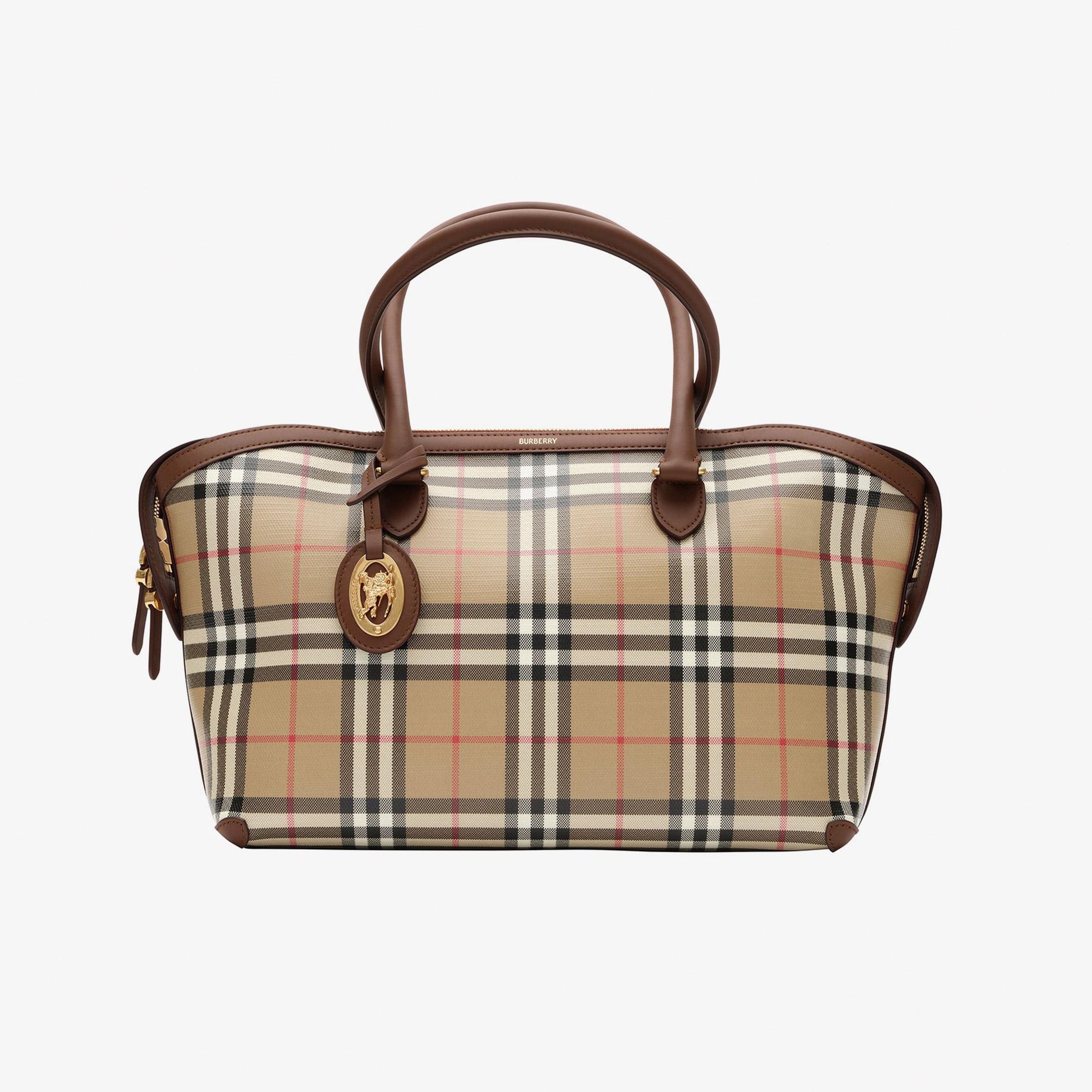 Burberry Zipped Tote Kadın Bej Omuz Çantası