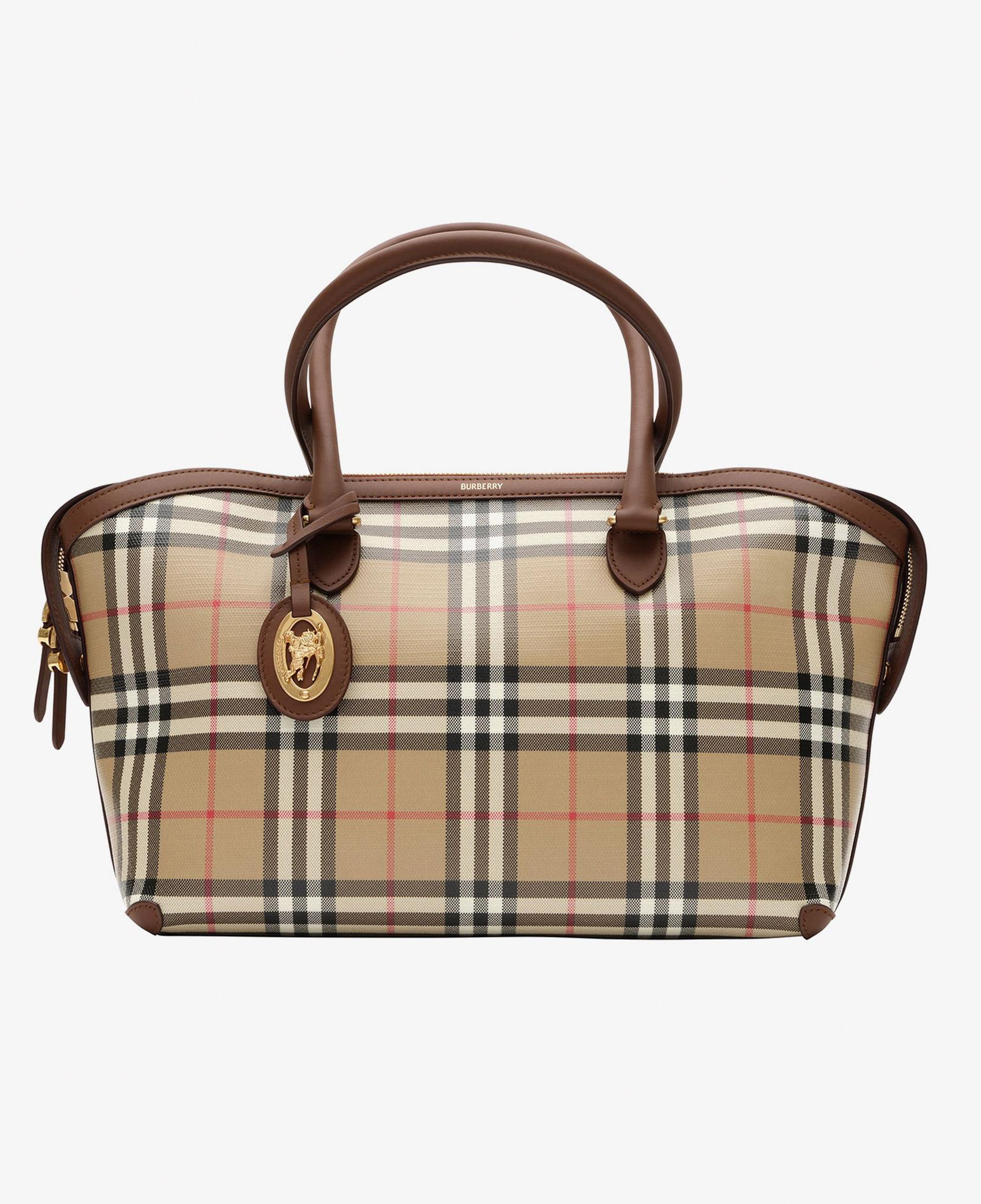 Burberry Zipped Tote Kadın Bej Omuz Çantası