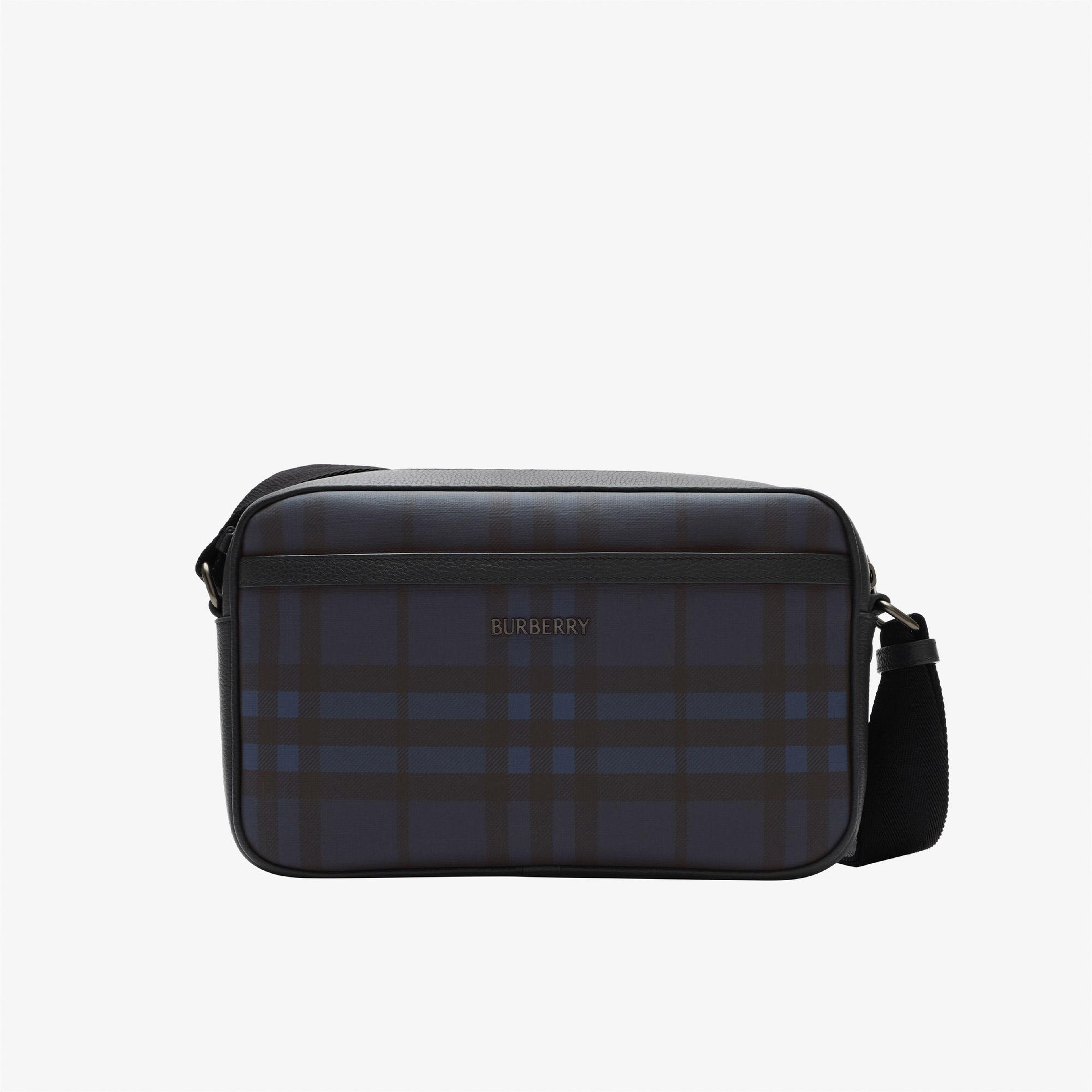 Burberry Flat Crossbody Bin Erkek Lacivert Omuz Çantası