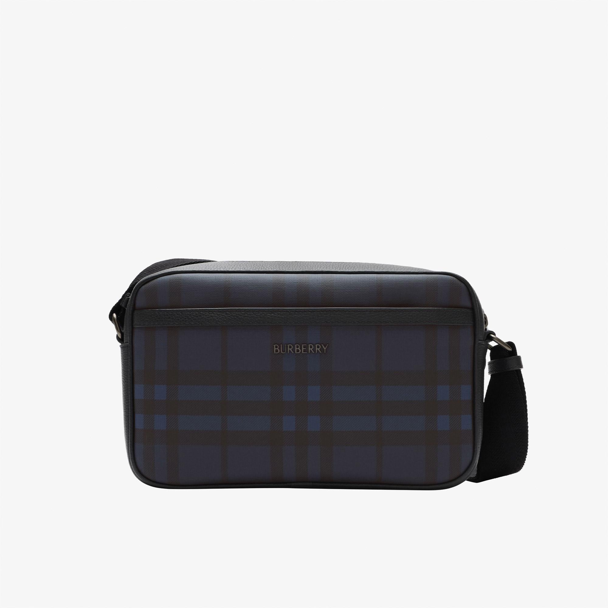 Burberry Flat Crossbody Bin Erkek Lacivert Omuz Çantası