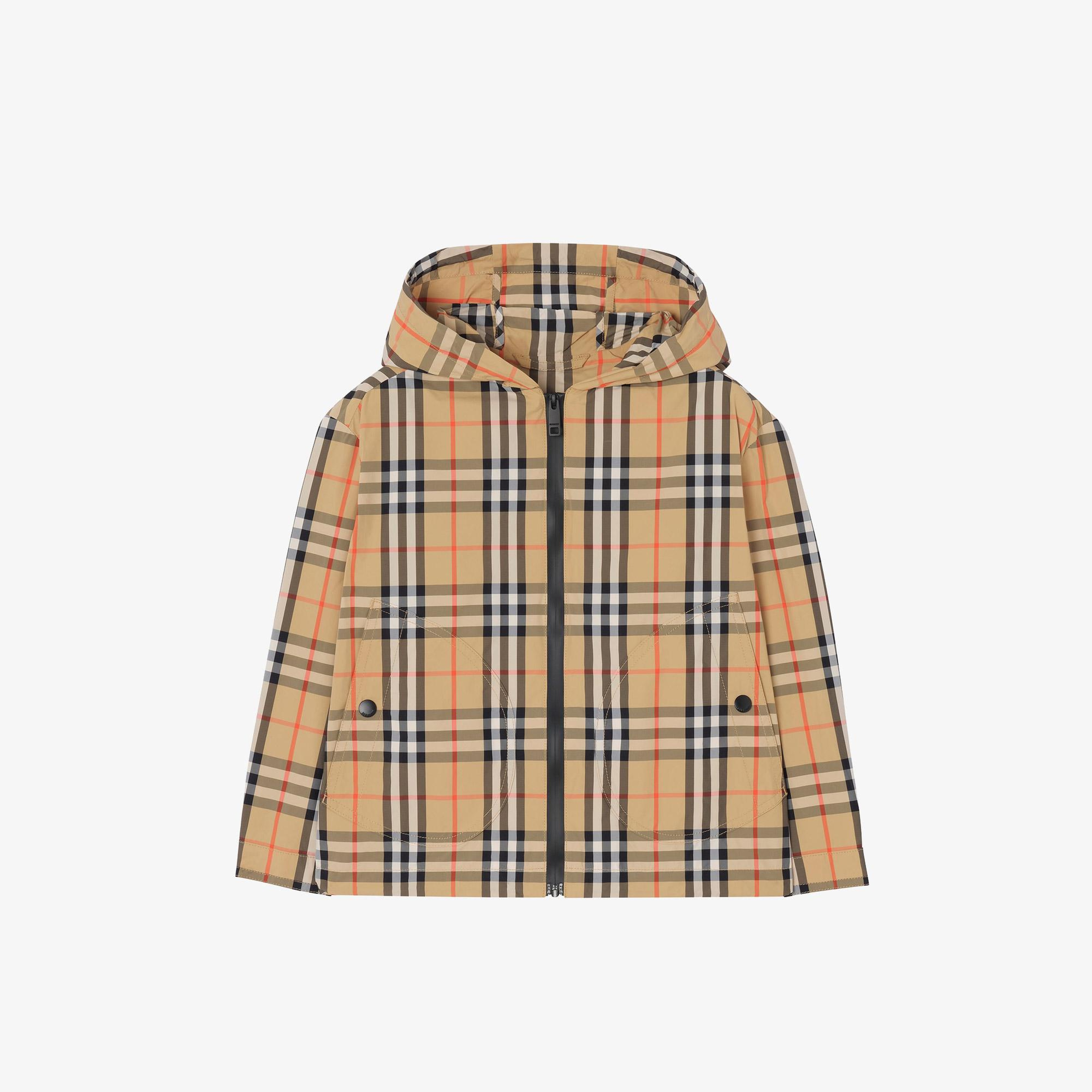Burberry Jem Check Çocuk Bej Mont
