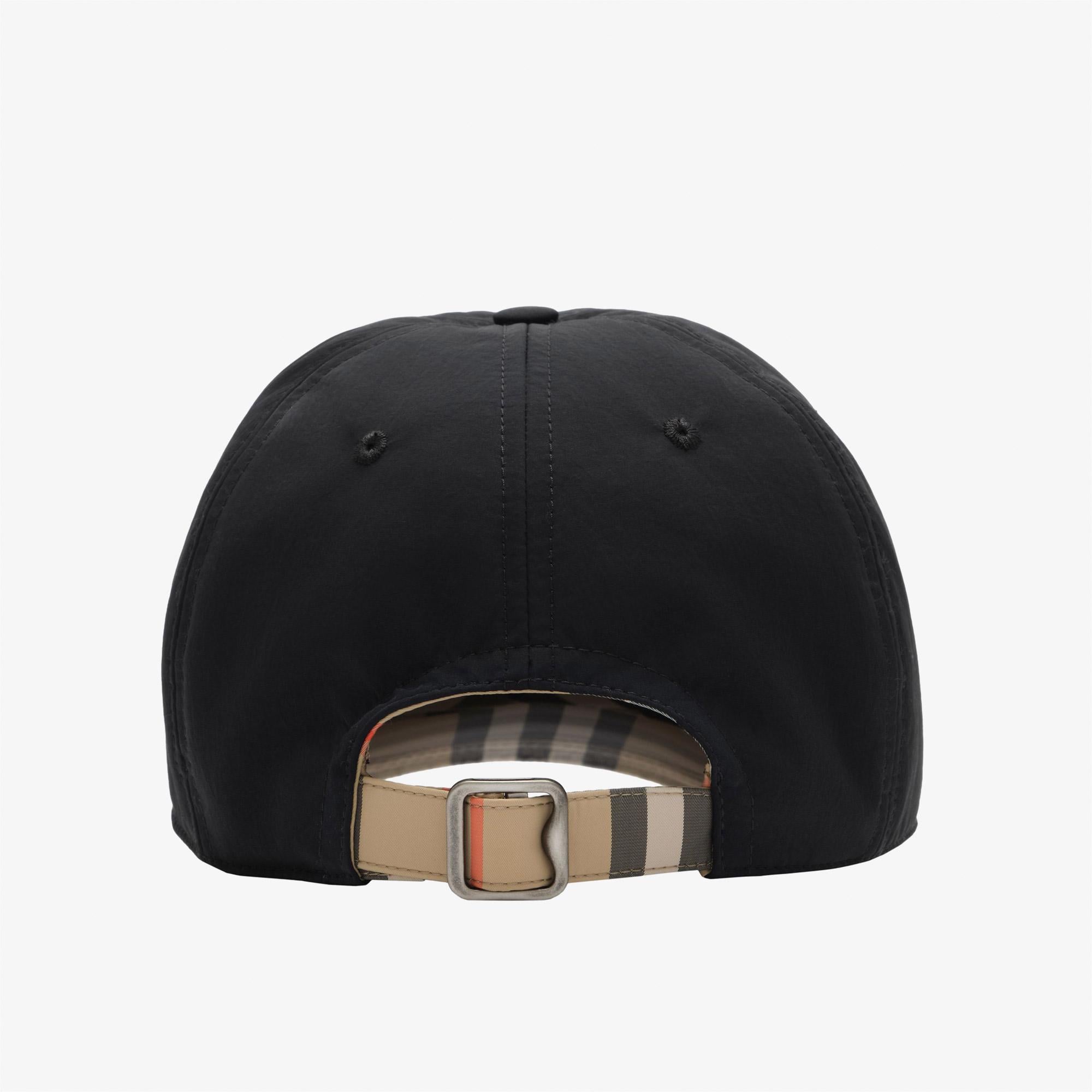 Burberry Nylon Check Erkek Siyah Şapka