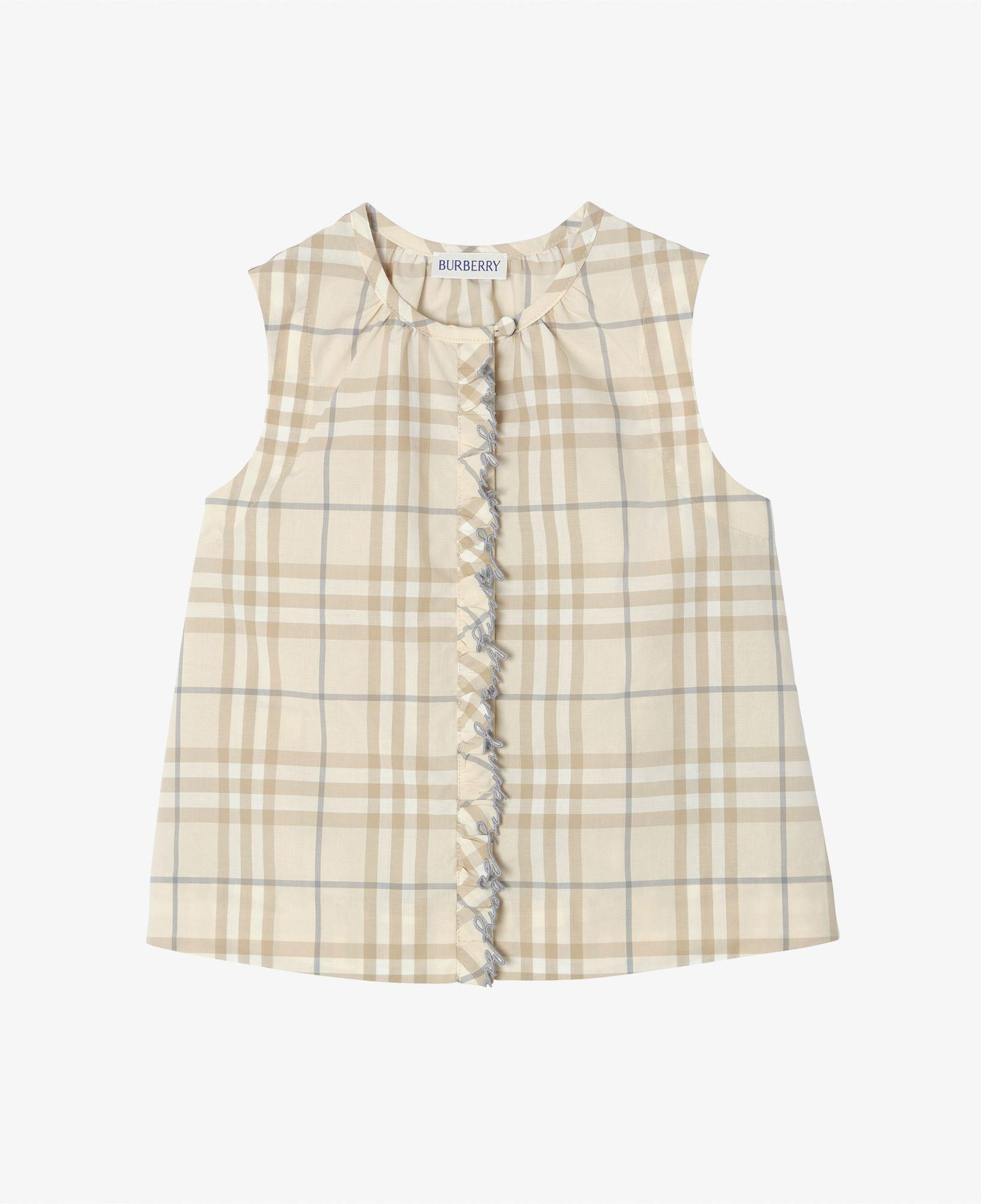 Burberry Check Hailey Çocuk Krem Gömlek