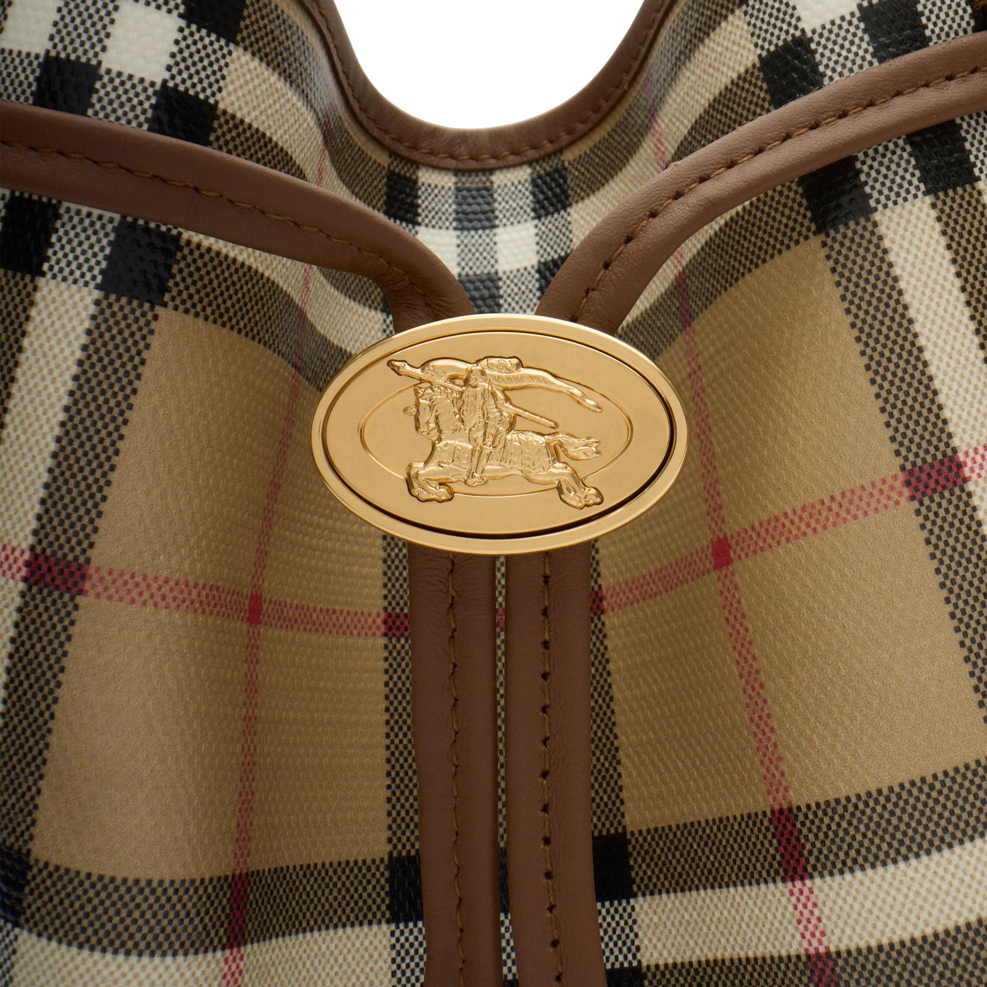 Burberry Drawstring Bucket Kadın Bej Omuz Çantası
