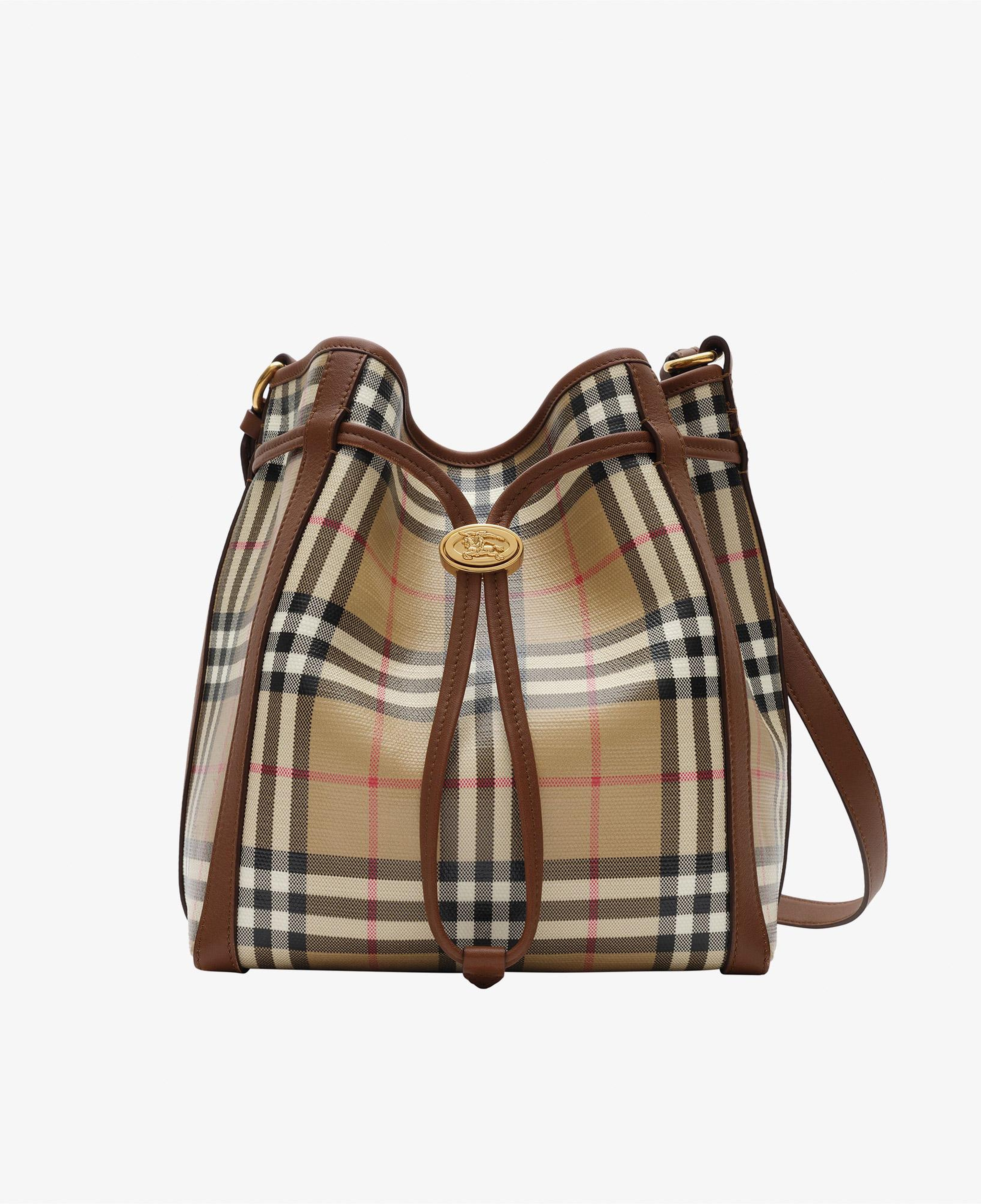 Burberry Drawstring Bucket Kadın Bej Omuz Çantası