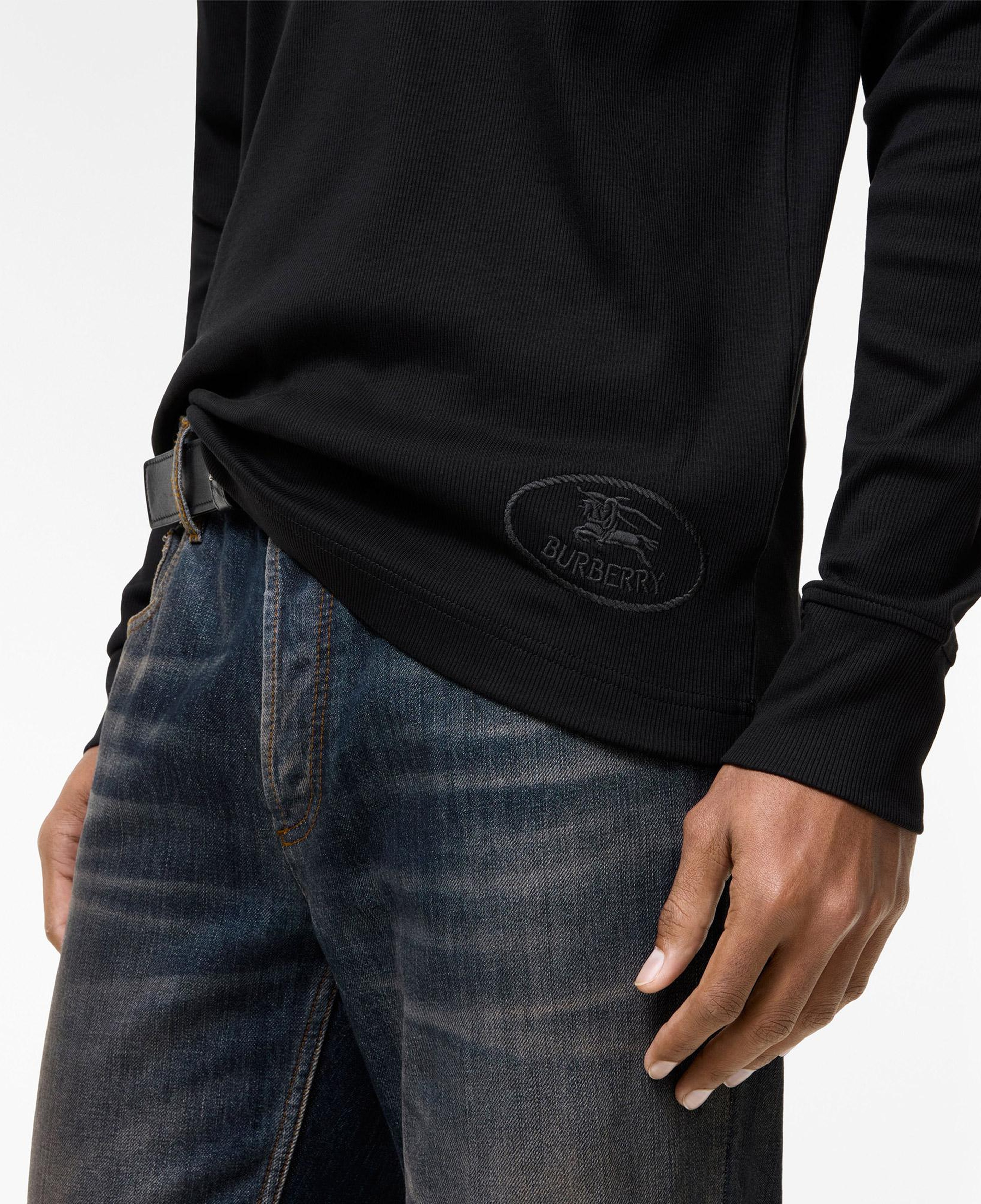 Burberry Henley Erkek Siyah T-Shirt
