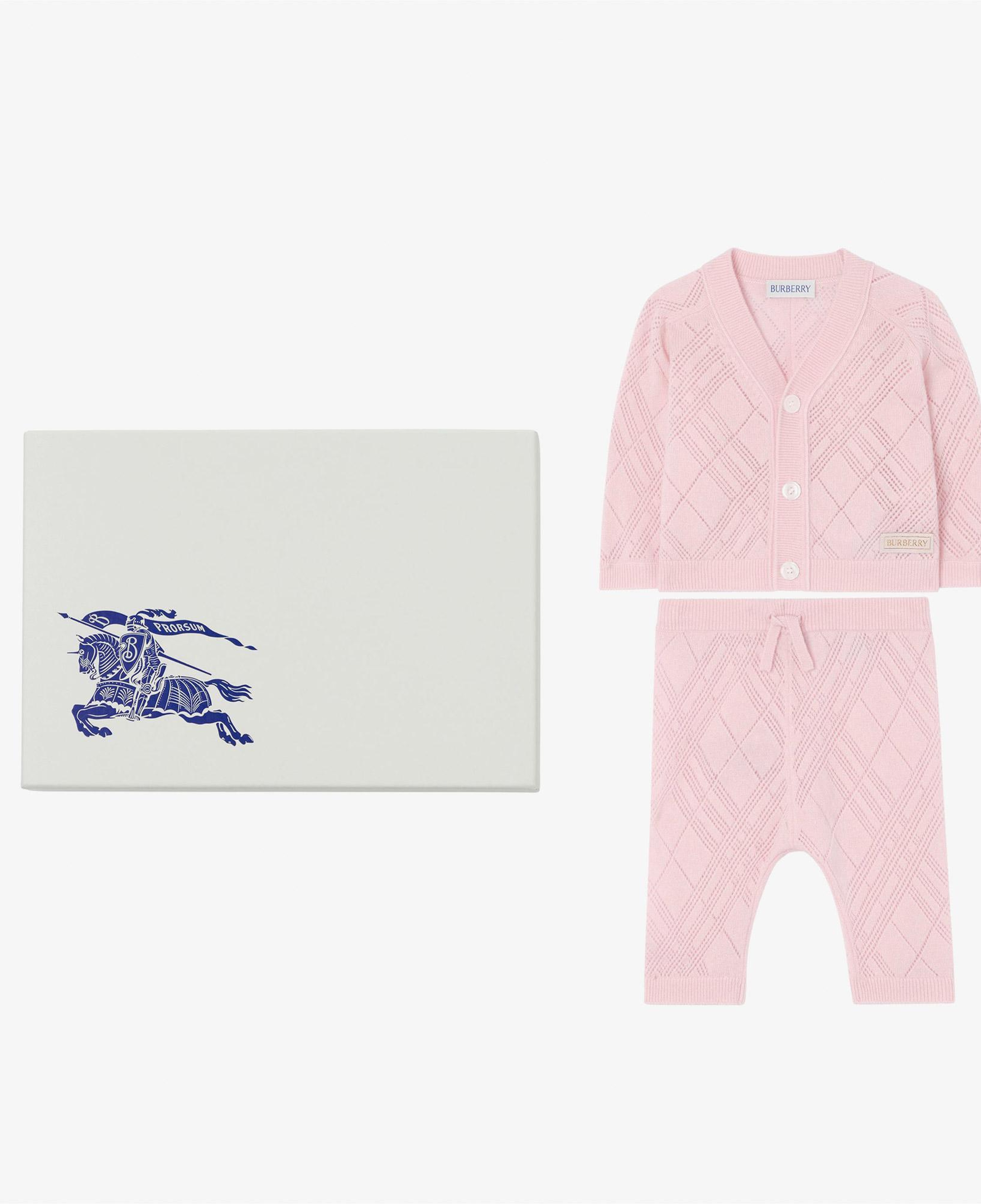 Burberry Cashmere Set Çocuk Pembe Hediye Seti