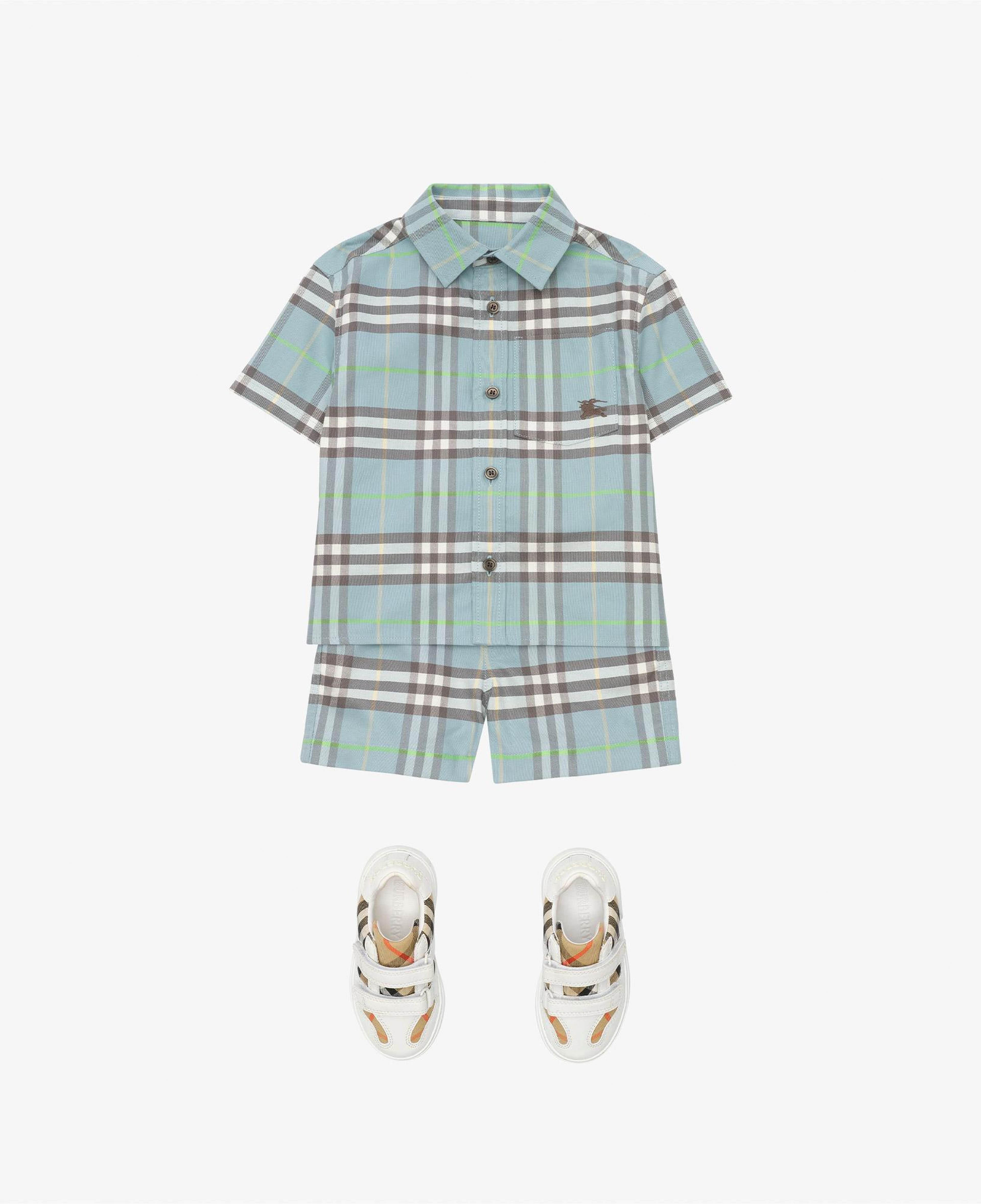 Burberry Billy Check Çocuk Mavi Gömlek