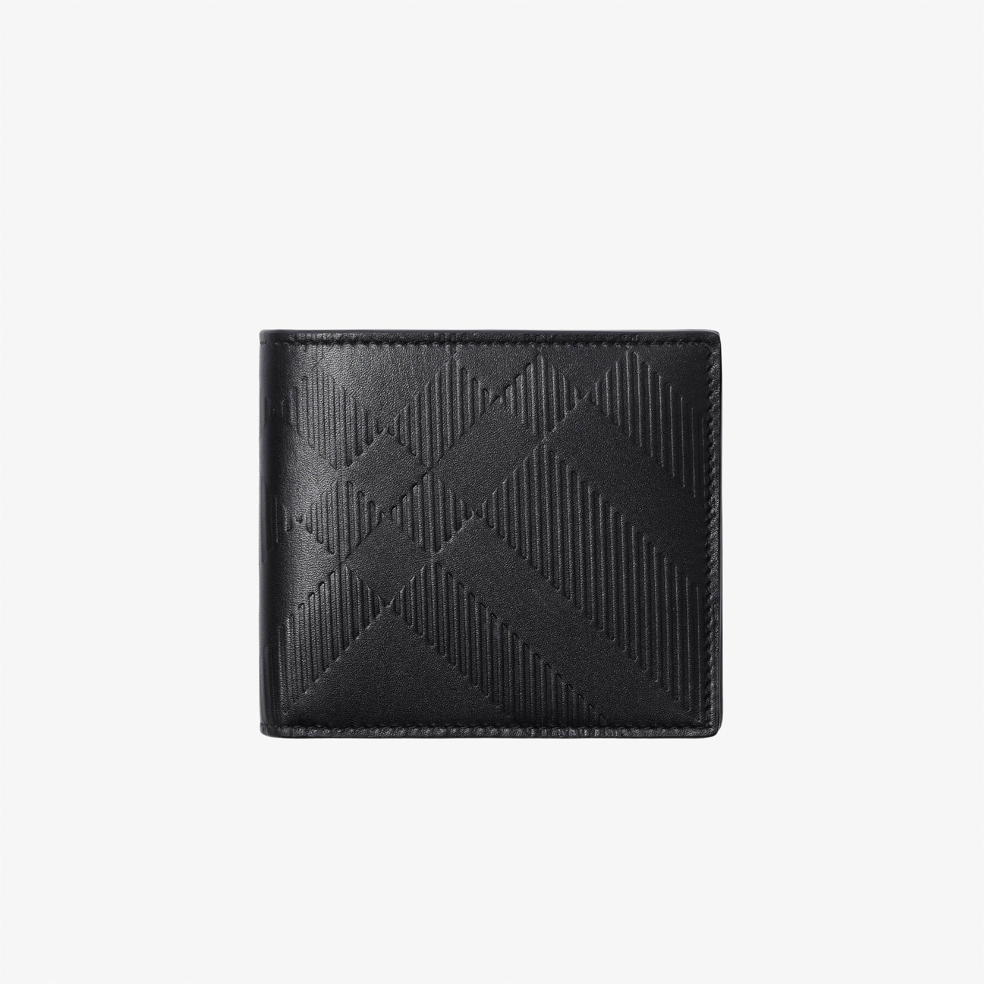 Burberry Embossed Check Bifold Erkek Siyah Cüzdan