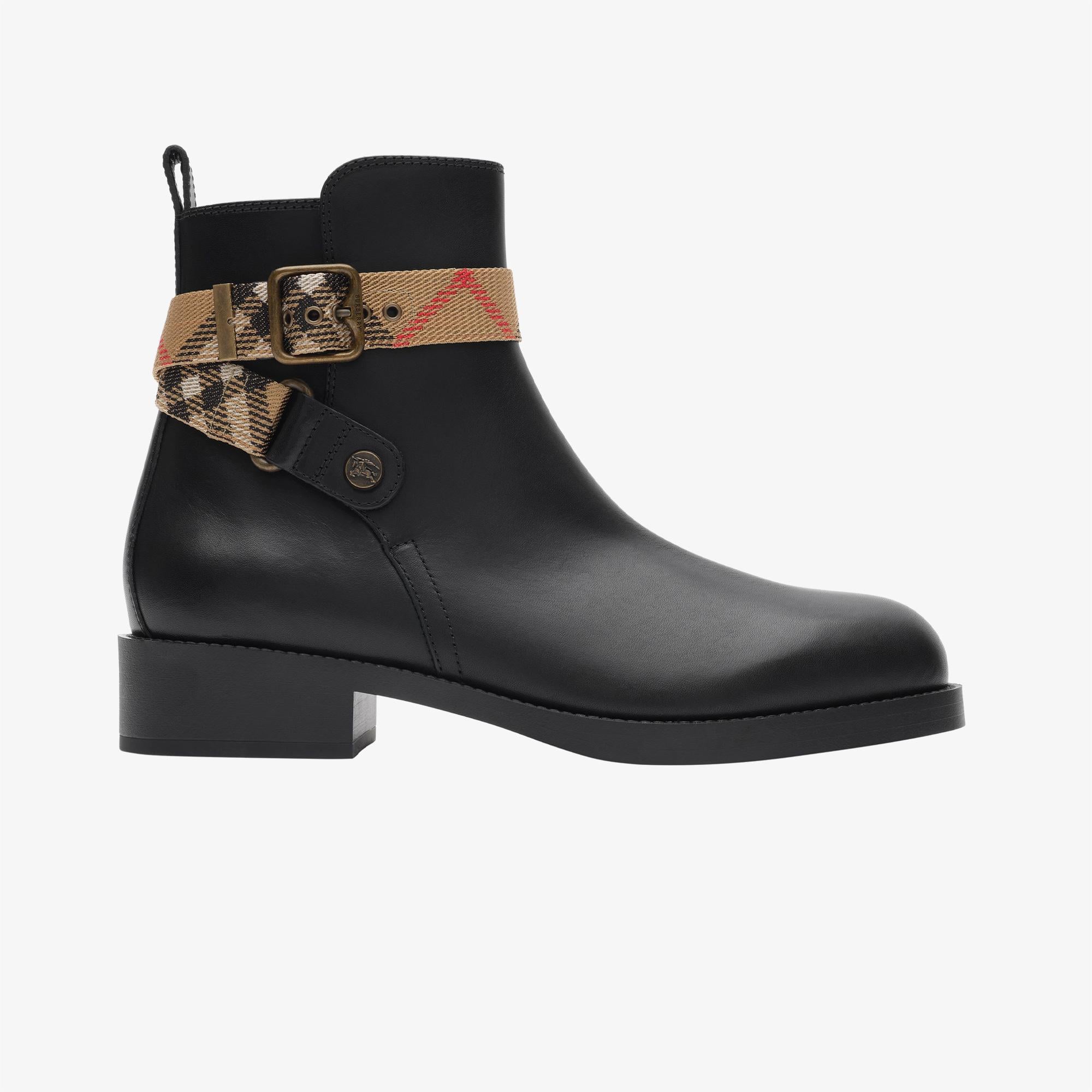 Burberry Huntley Bootie Kadın Siyah Bot