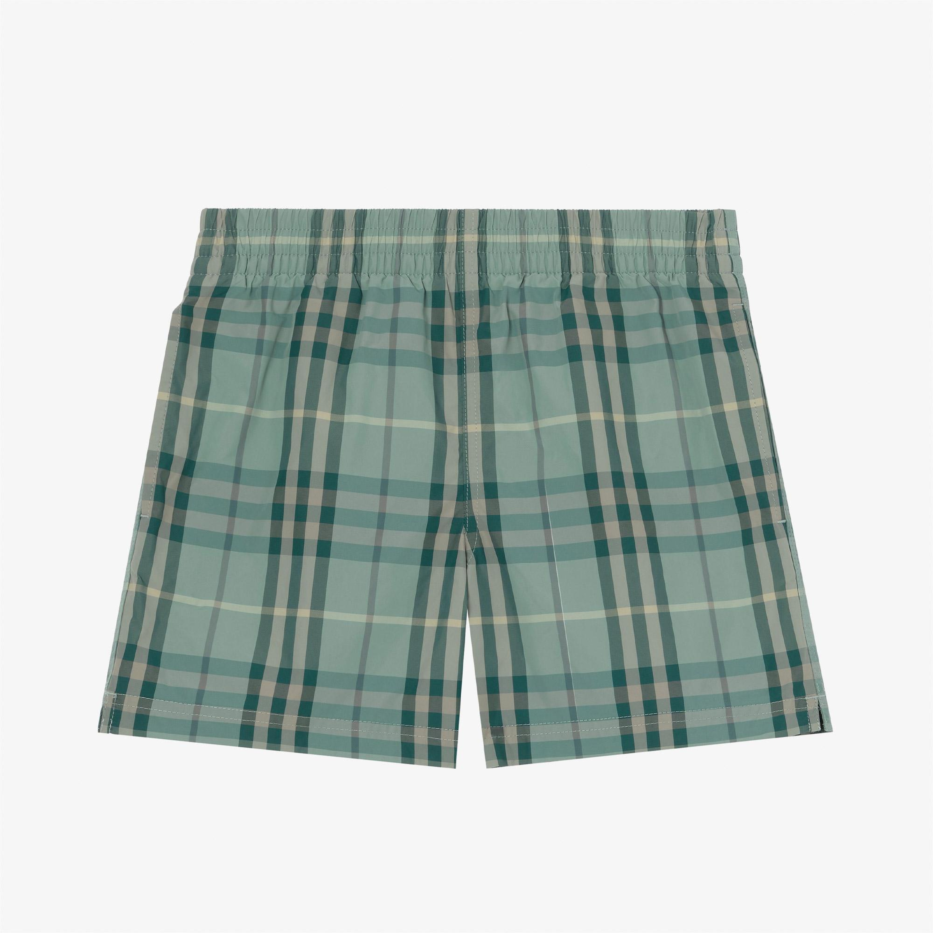 Burberry Atticus Check Çocuk Yeşil Mayo