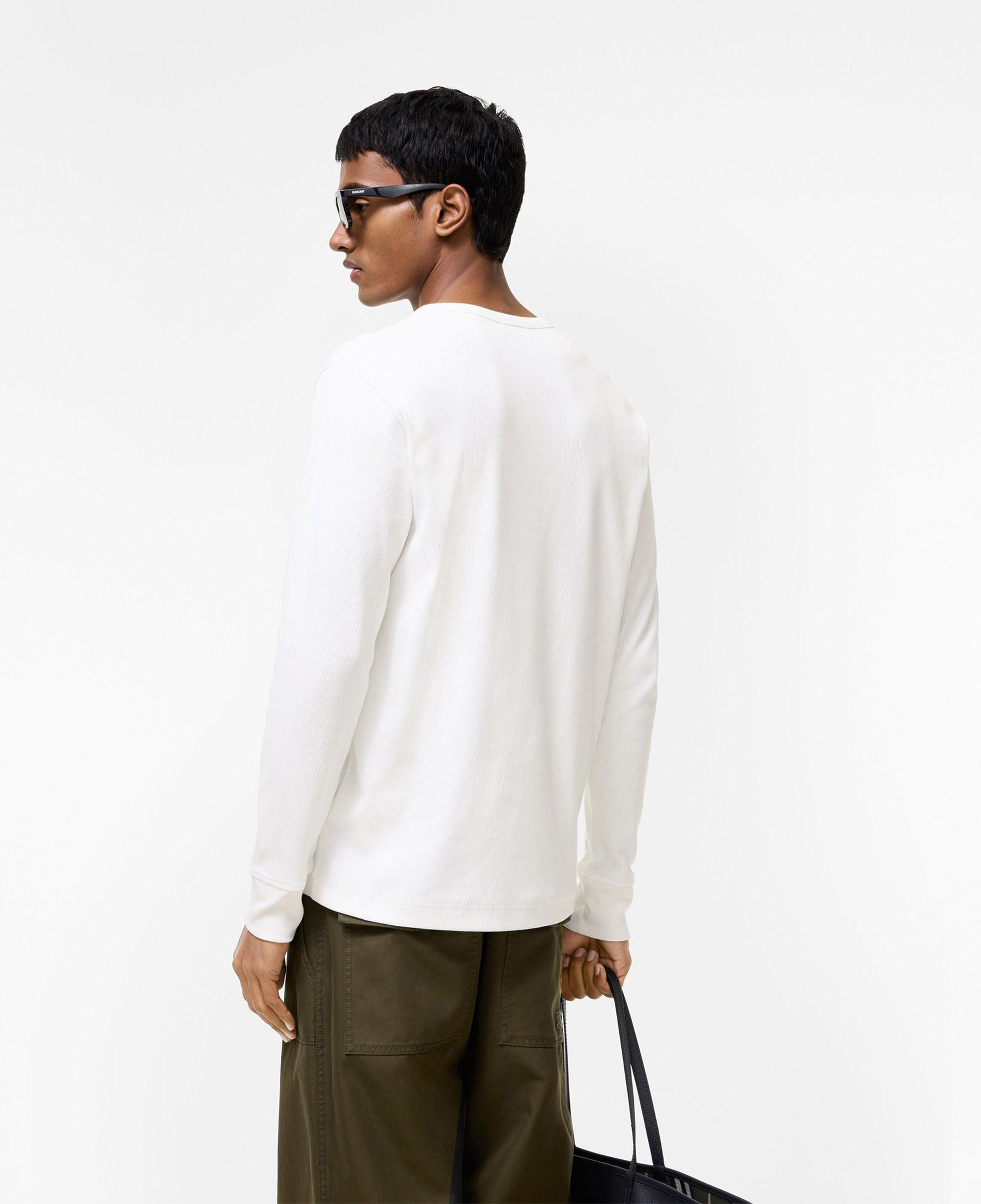 Burberry Henley Erkek Beyaz T-Shirt