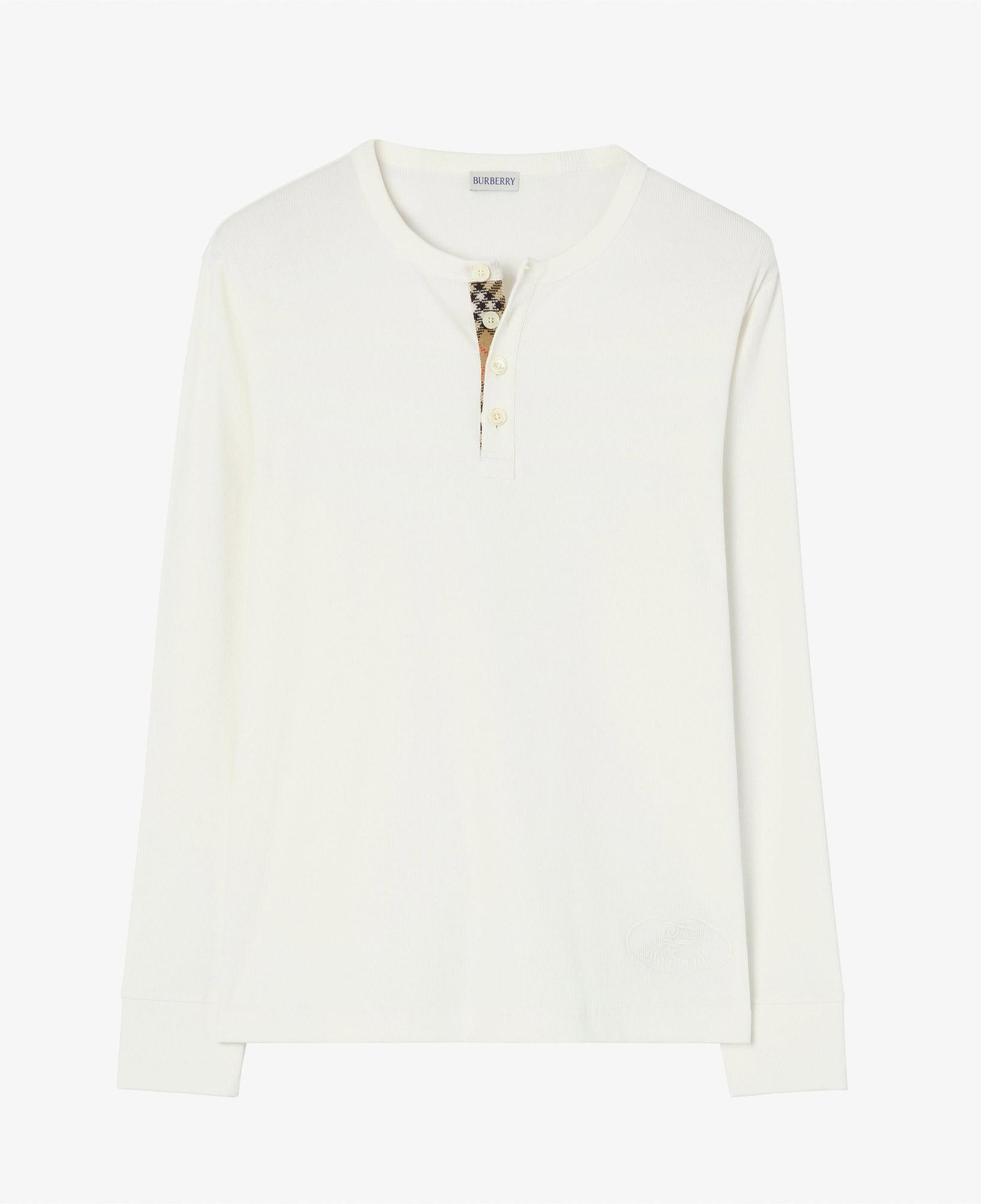 Burberry Henley Erkek Beyaz T-Shirt