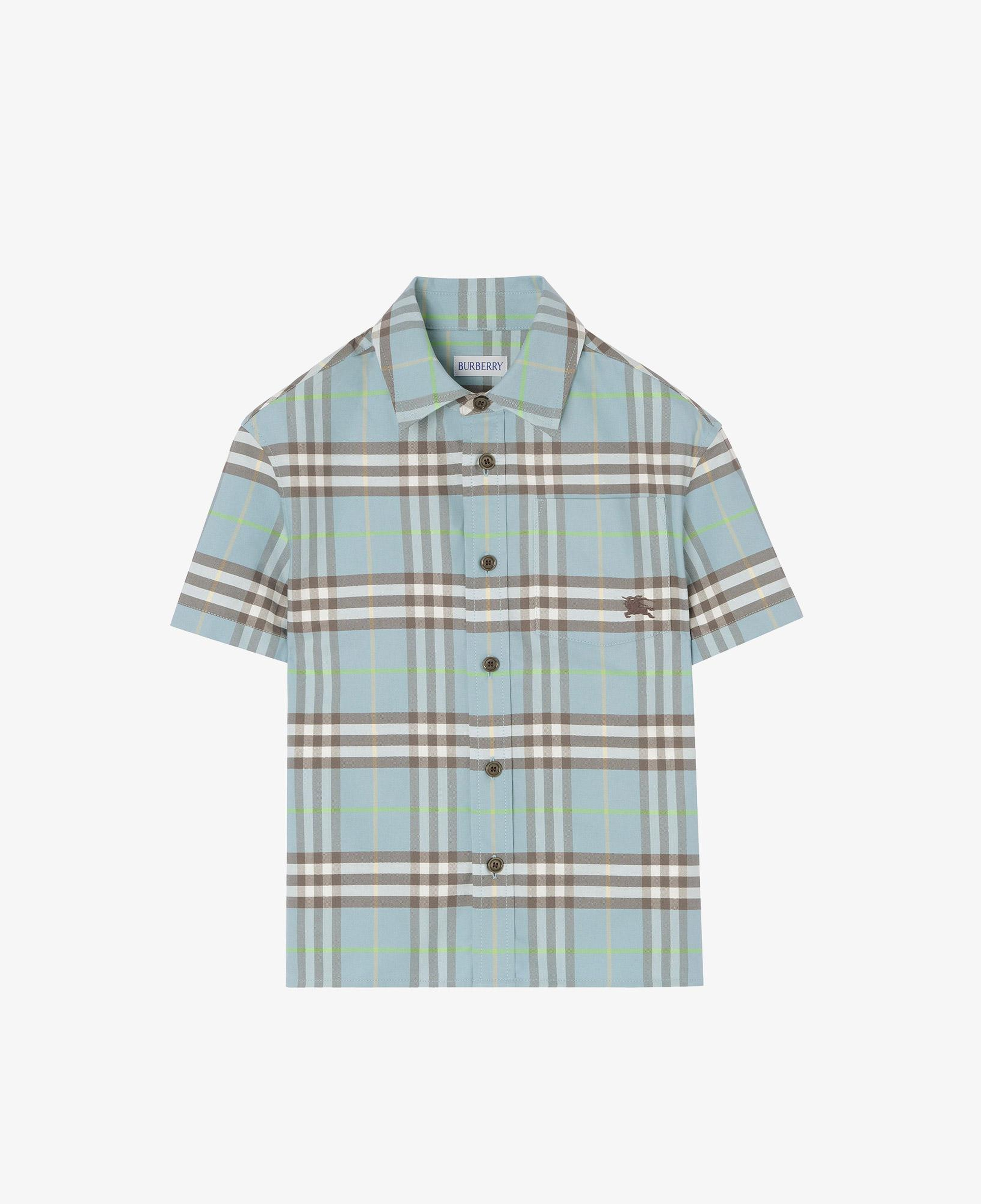 Burberry Billy Check Çocuk Mavi Gömlek