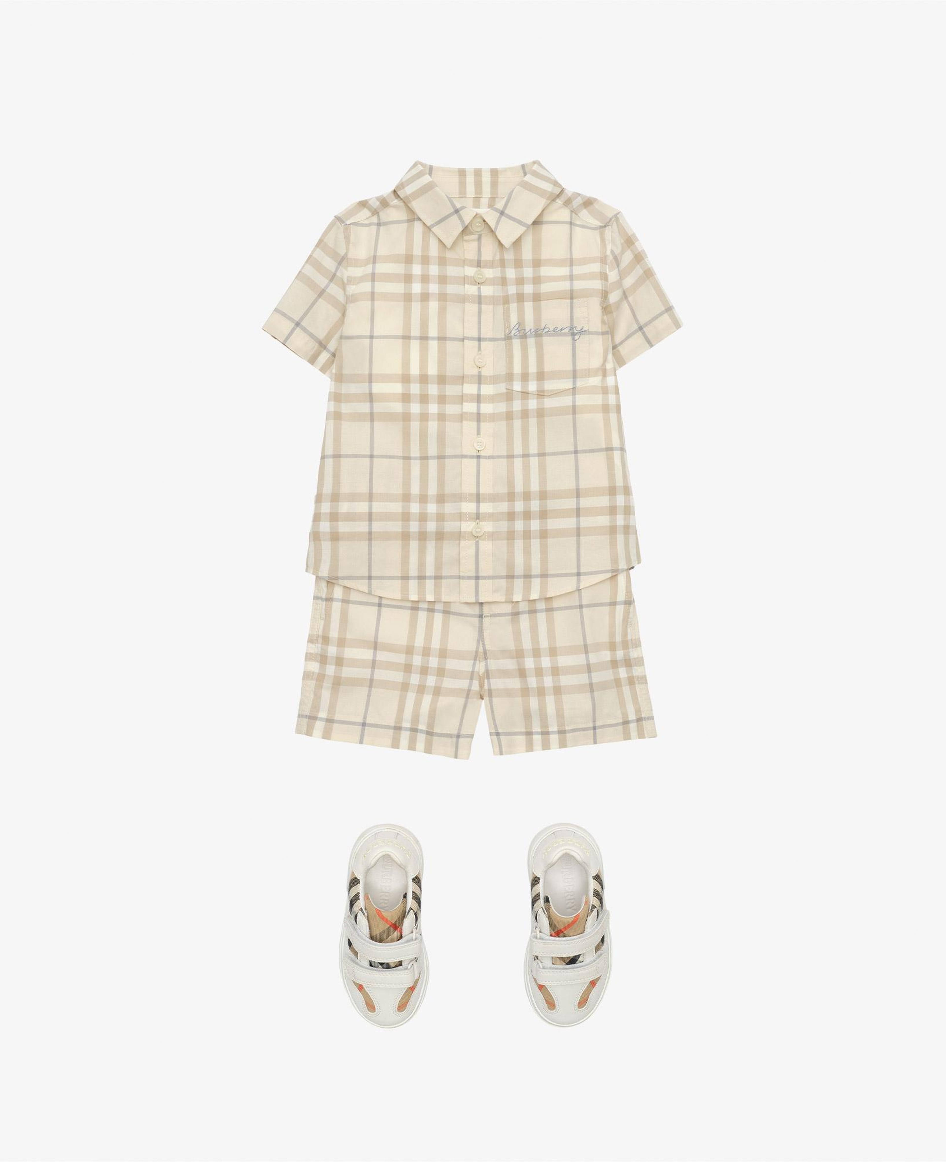 Burberry Oscar Check Çocuk Krem Şort