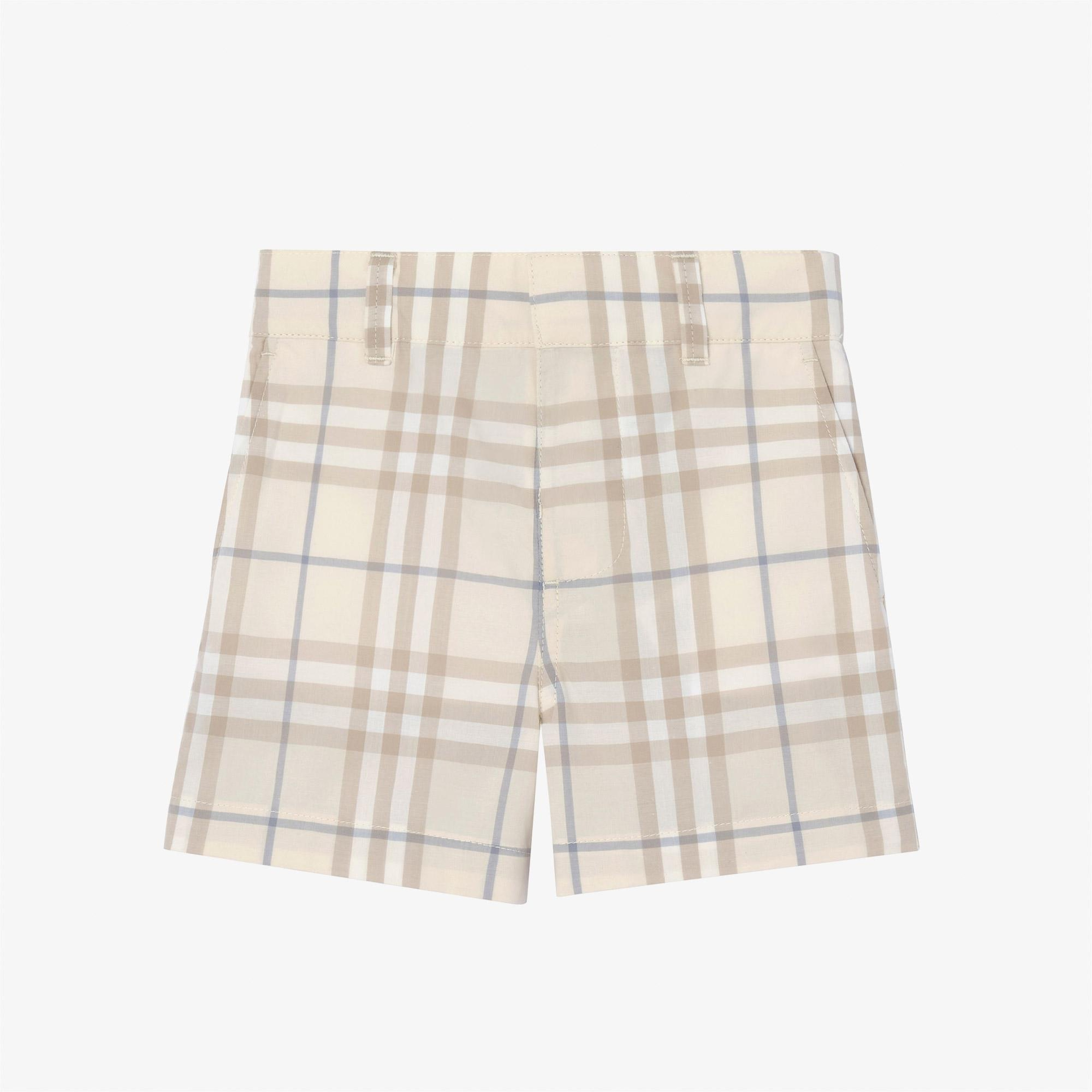 Burberry Oscar Check Çocuk Krem Şort