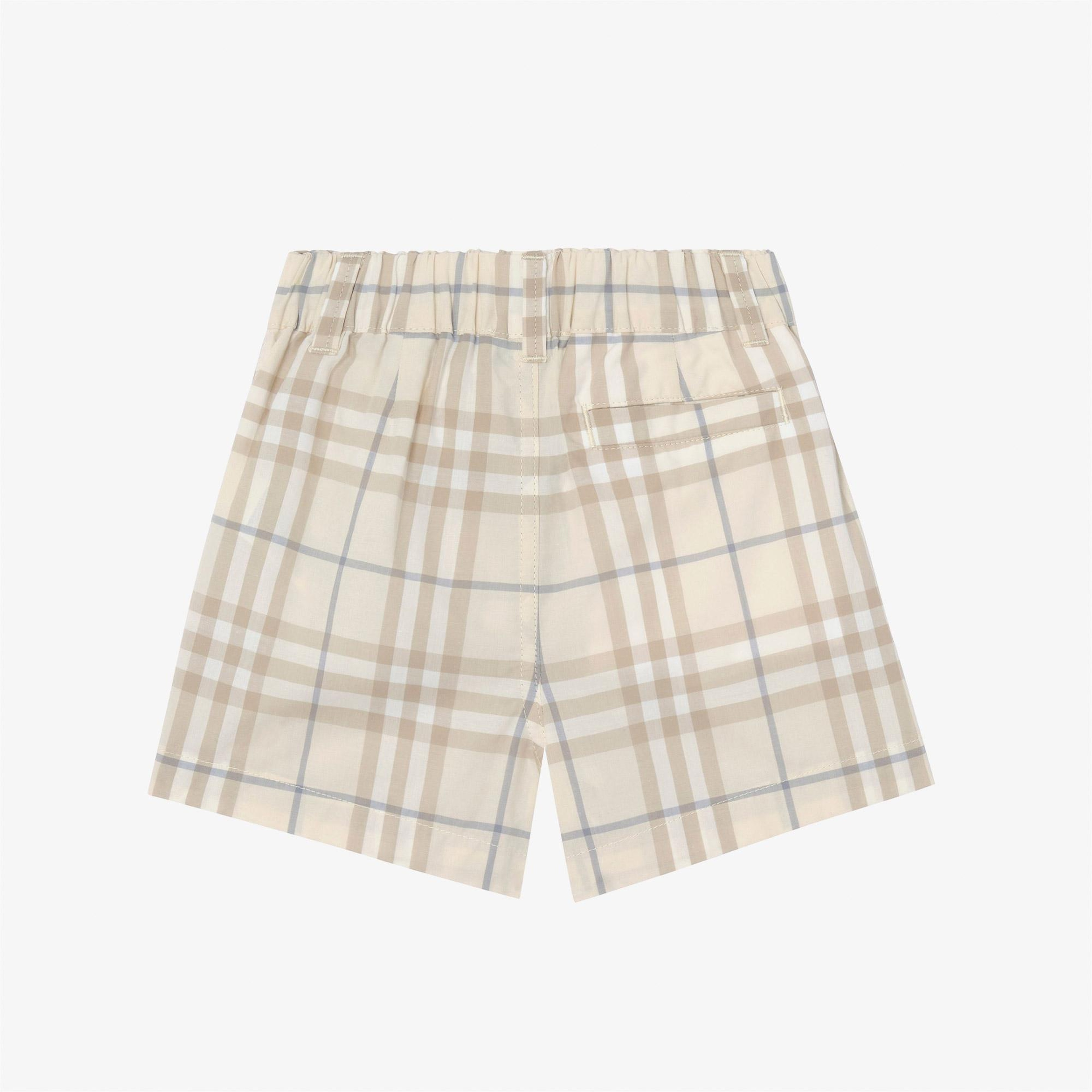 Burberry Oscar Check Çocuk Krem Şort