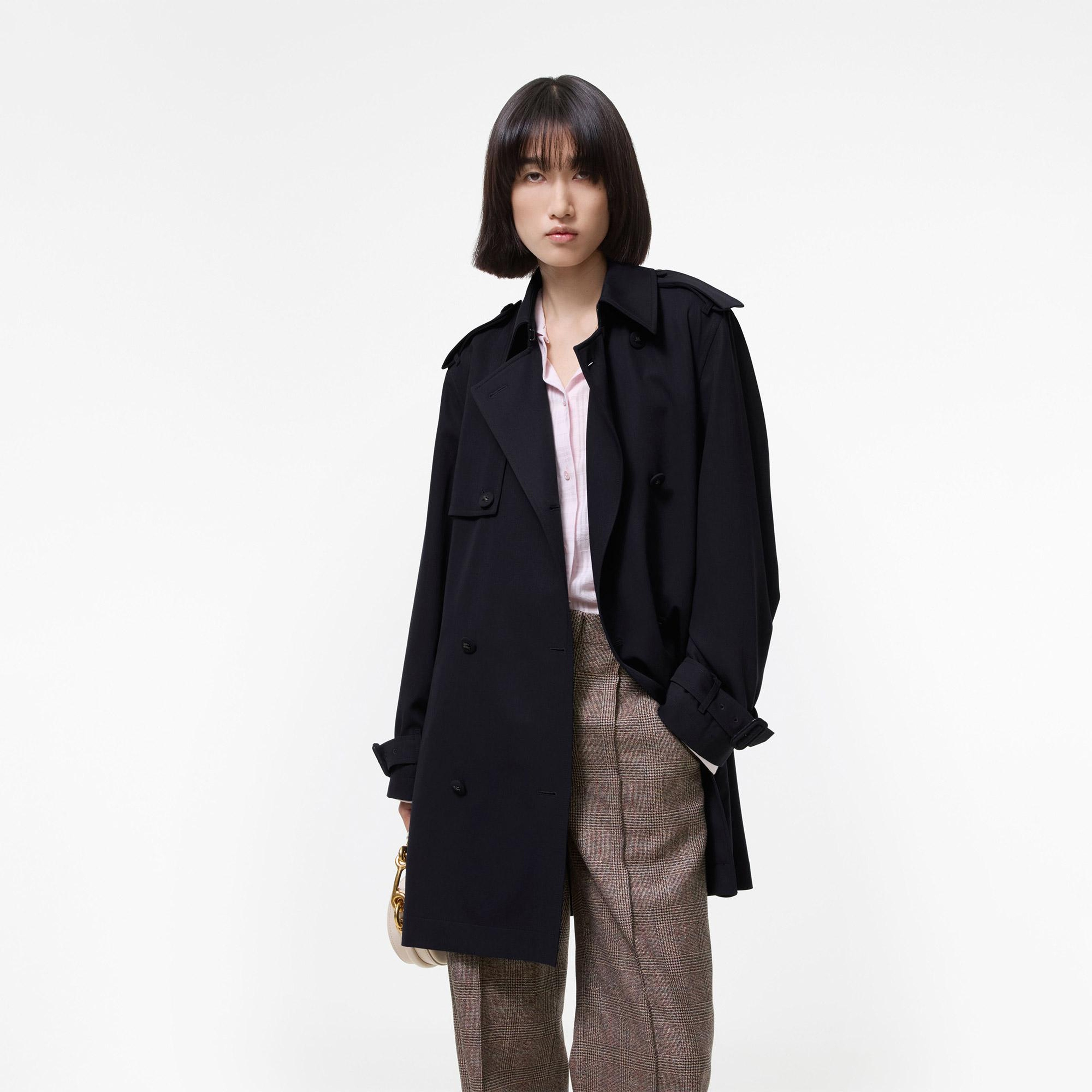 Burberry Latchmere Kadın Lacivert Kaban
