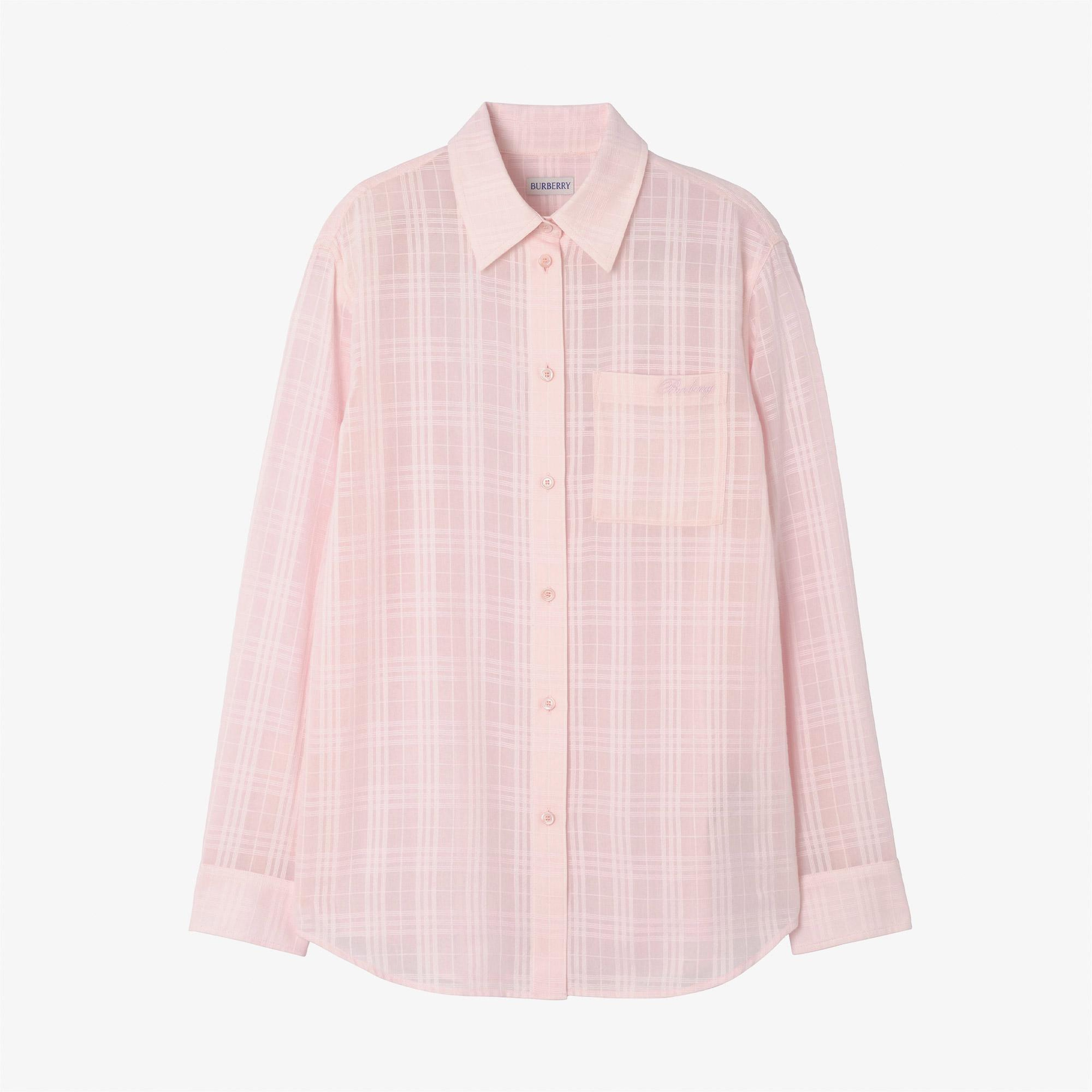 Burberry Emma Check Kadın Pembe Gömlek