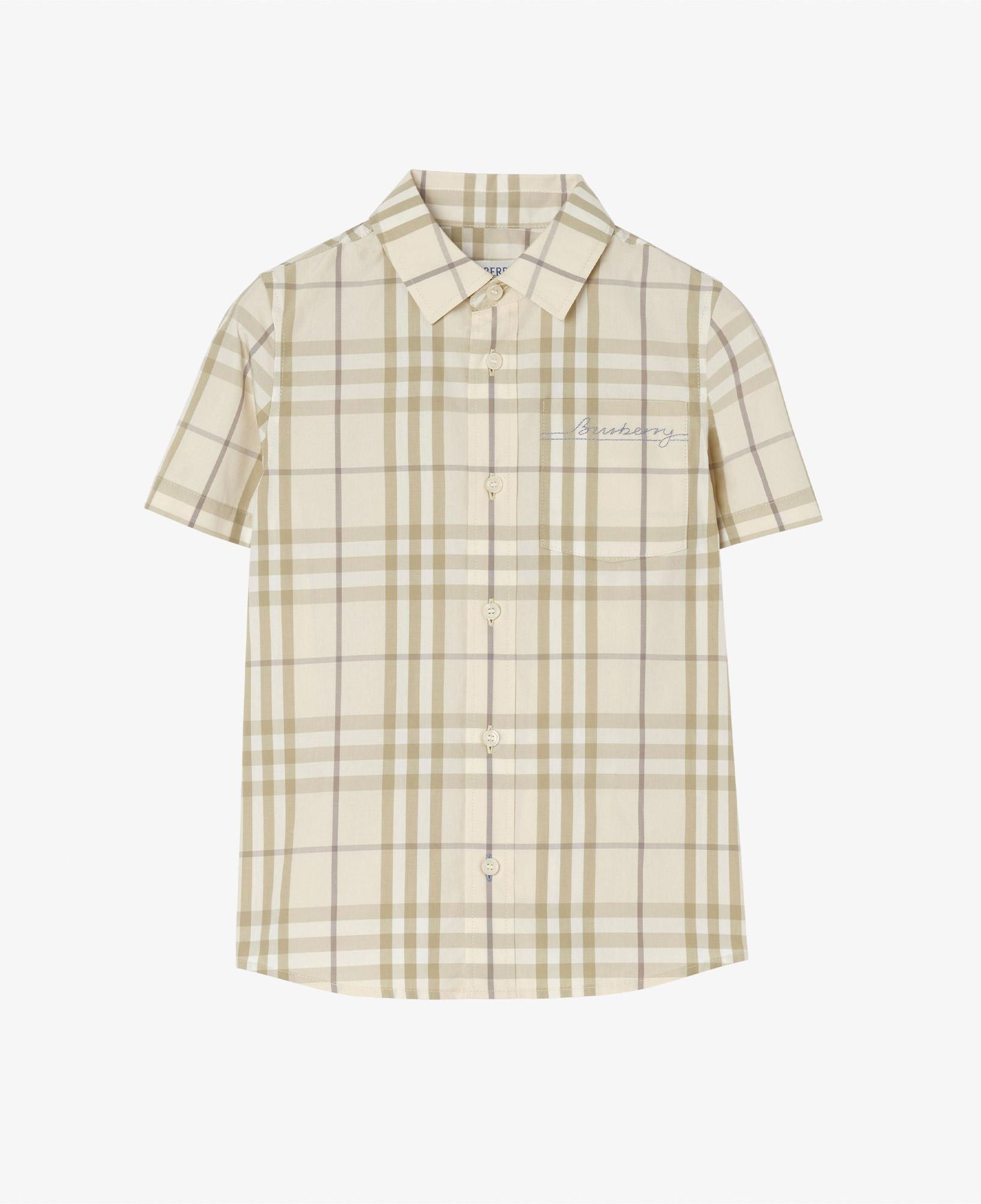 Burberry Owen Check Çocuk Krem Gömlek