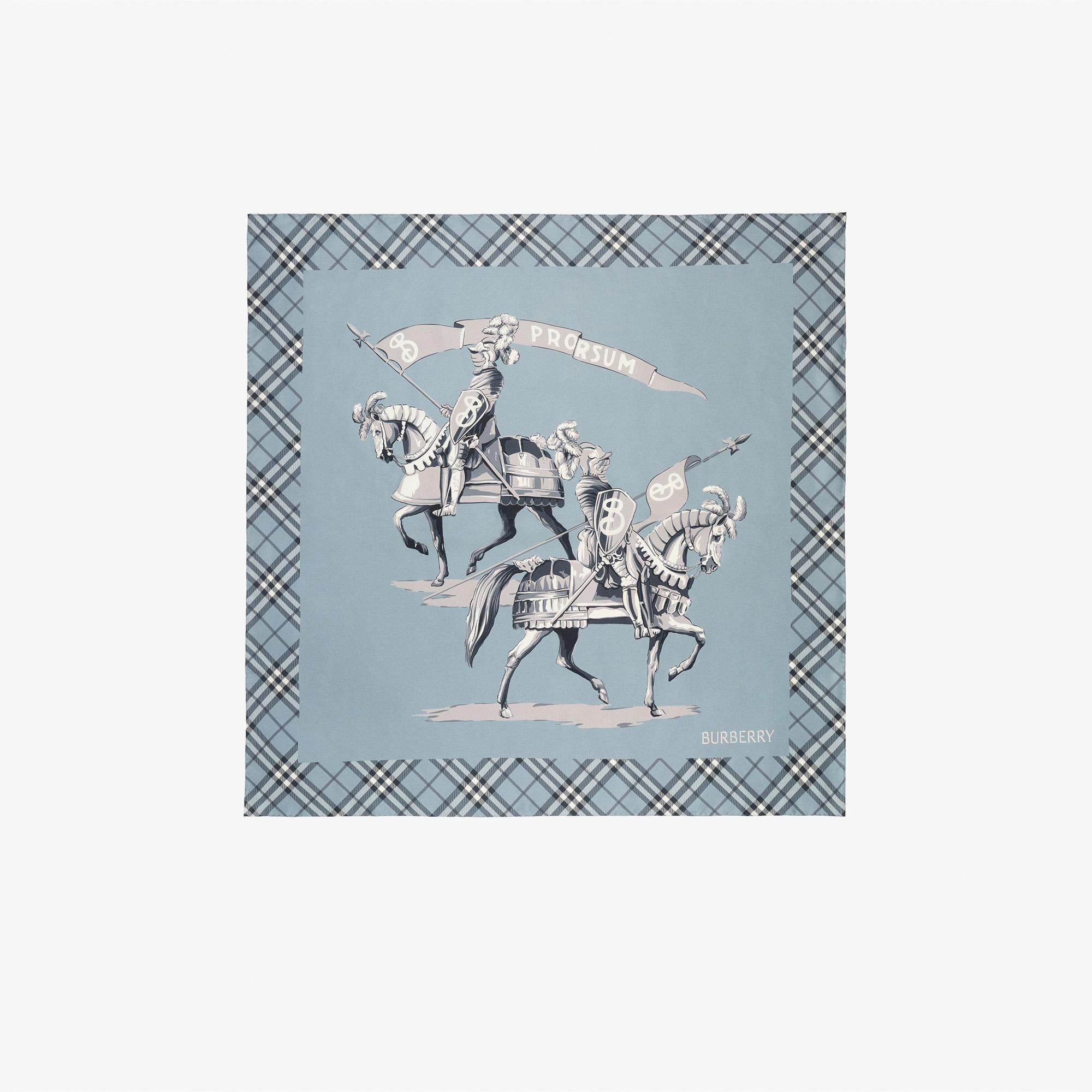 Burberry Horseman Kadın Mavi Eşarp