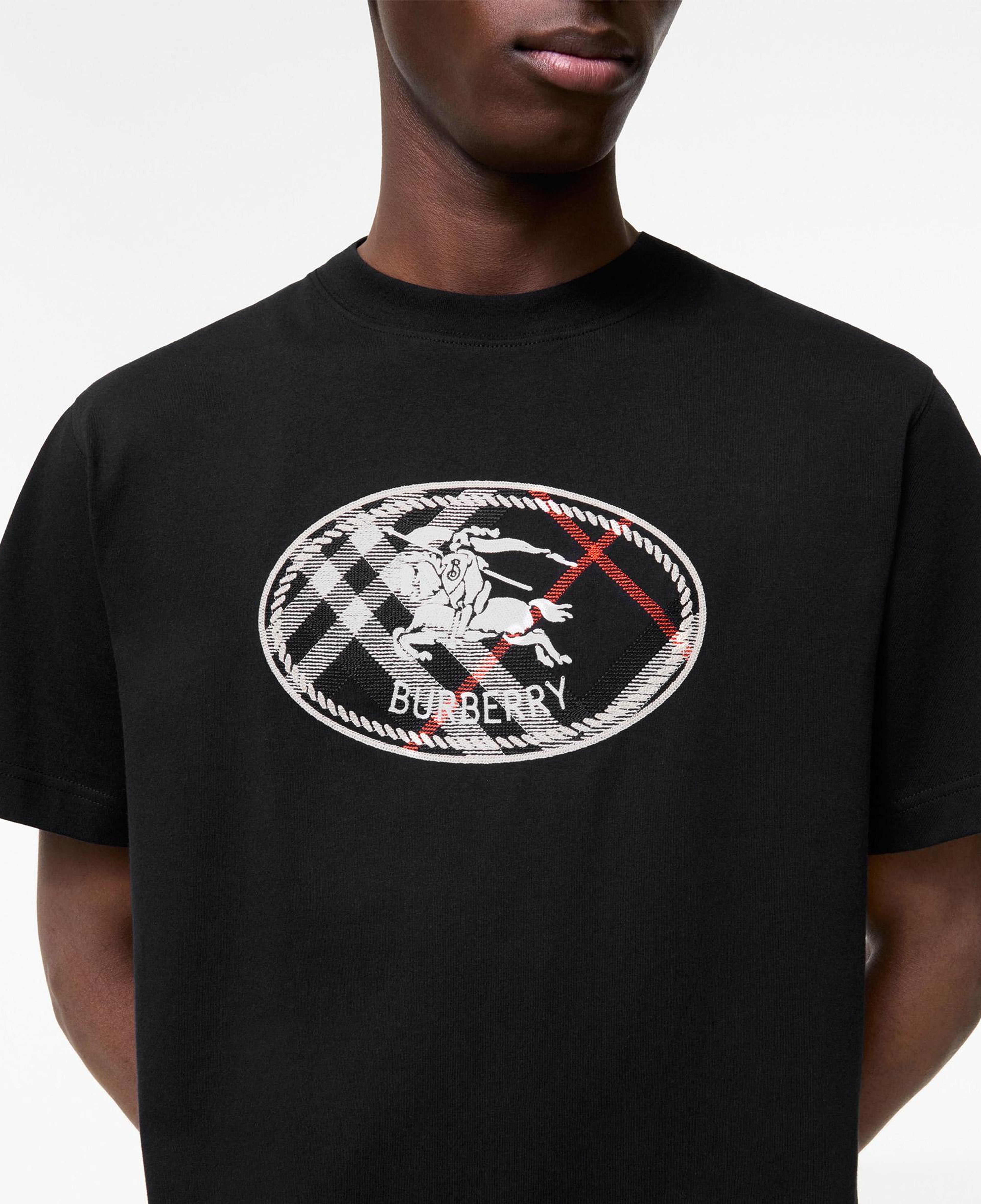 Burberry Ryan Check Erkek Siyah T-Shirt
