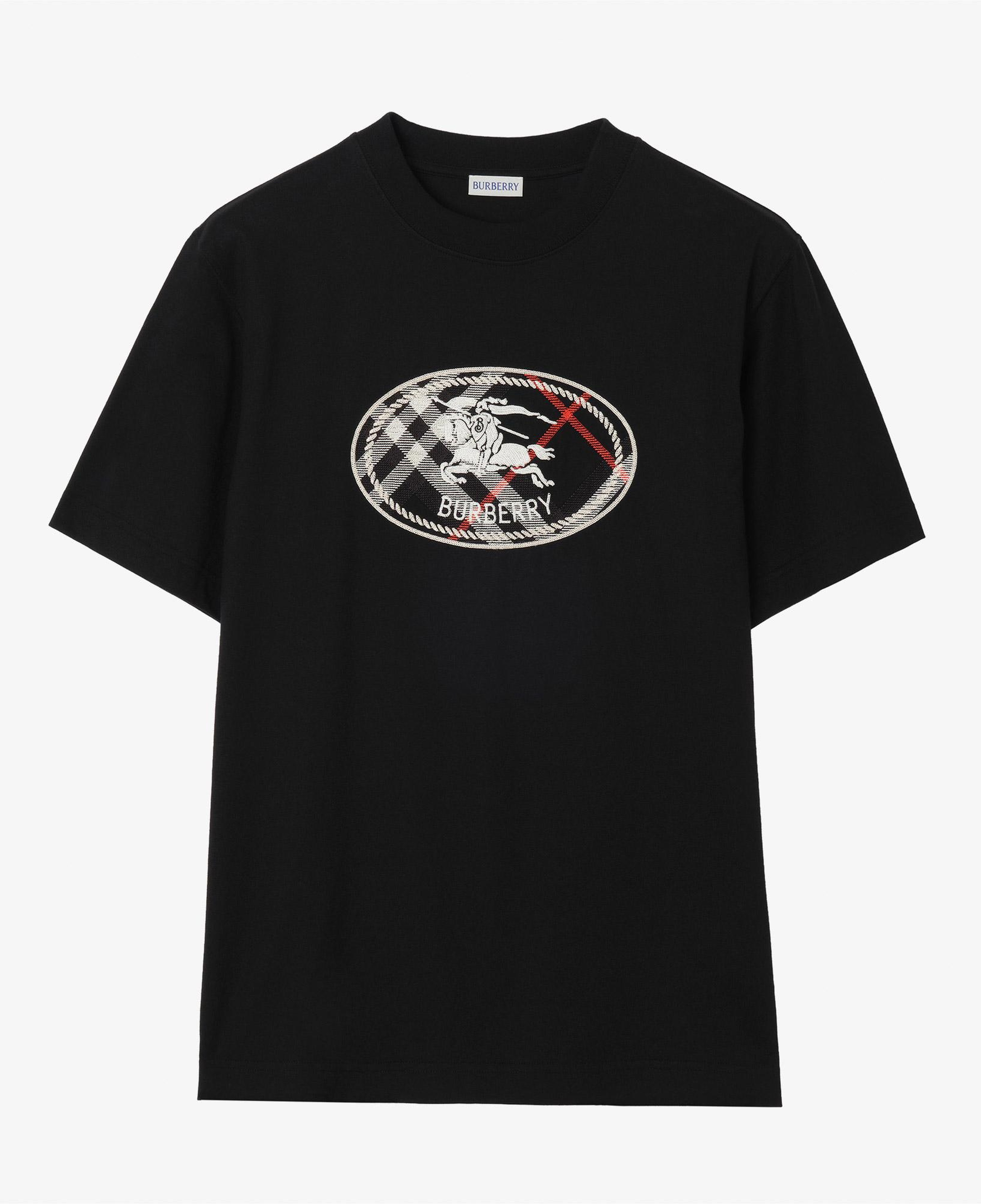 Burberry Ryan Check Erkek Siyah T-Shirt