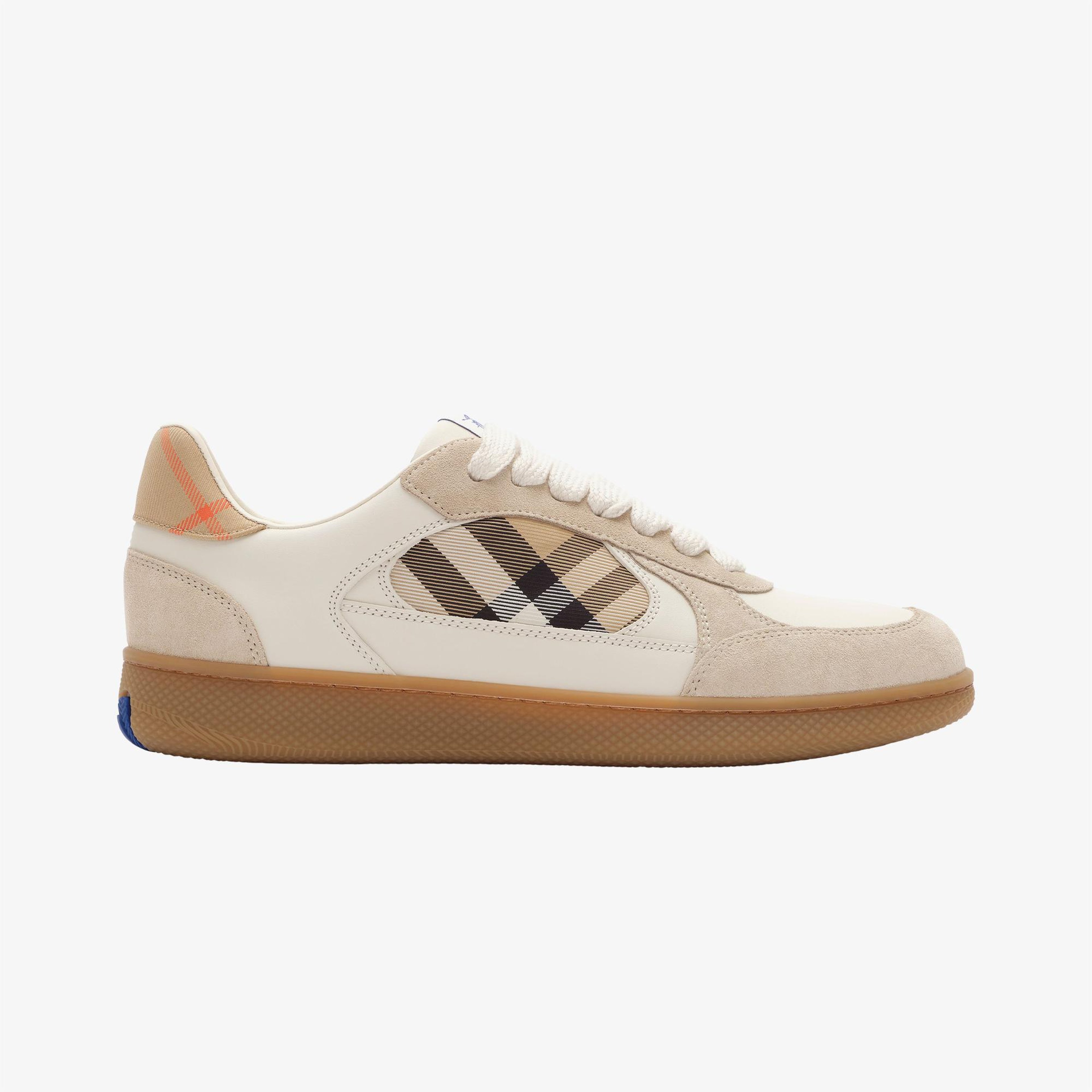 Burberry New Terrace Mix Kadın Krem Sneaker
