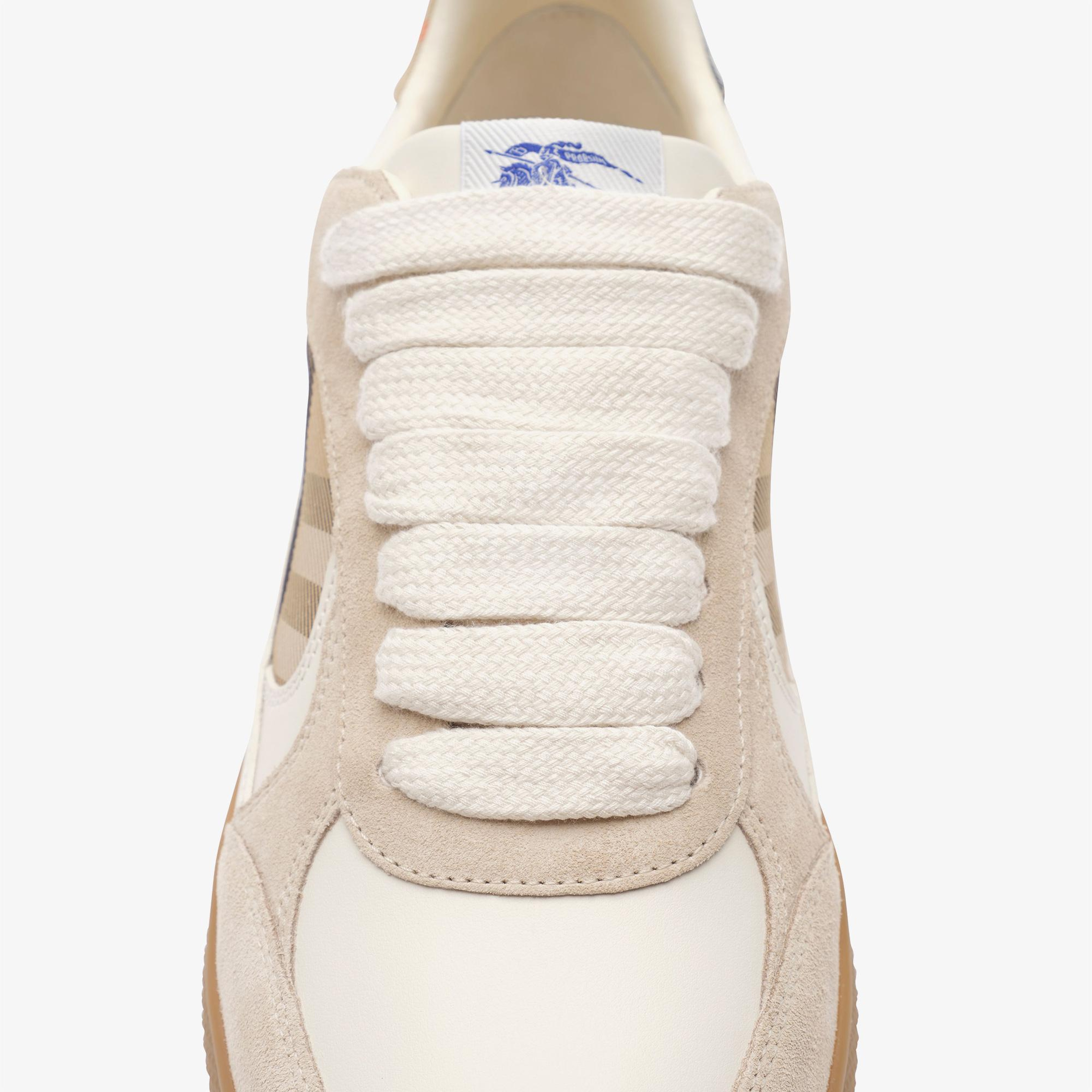 Burberry New Terrace Mix Kadın Krem Sneaker
