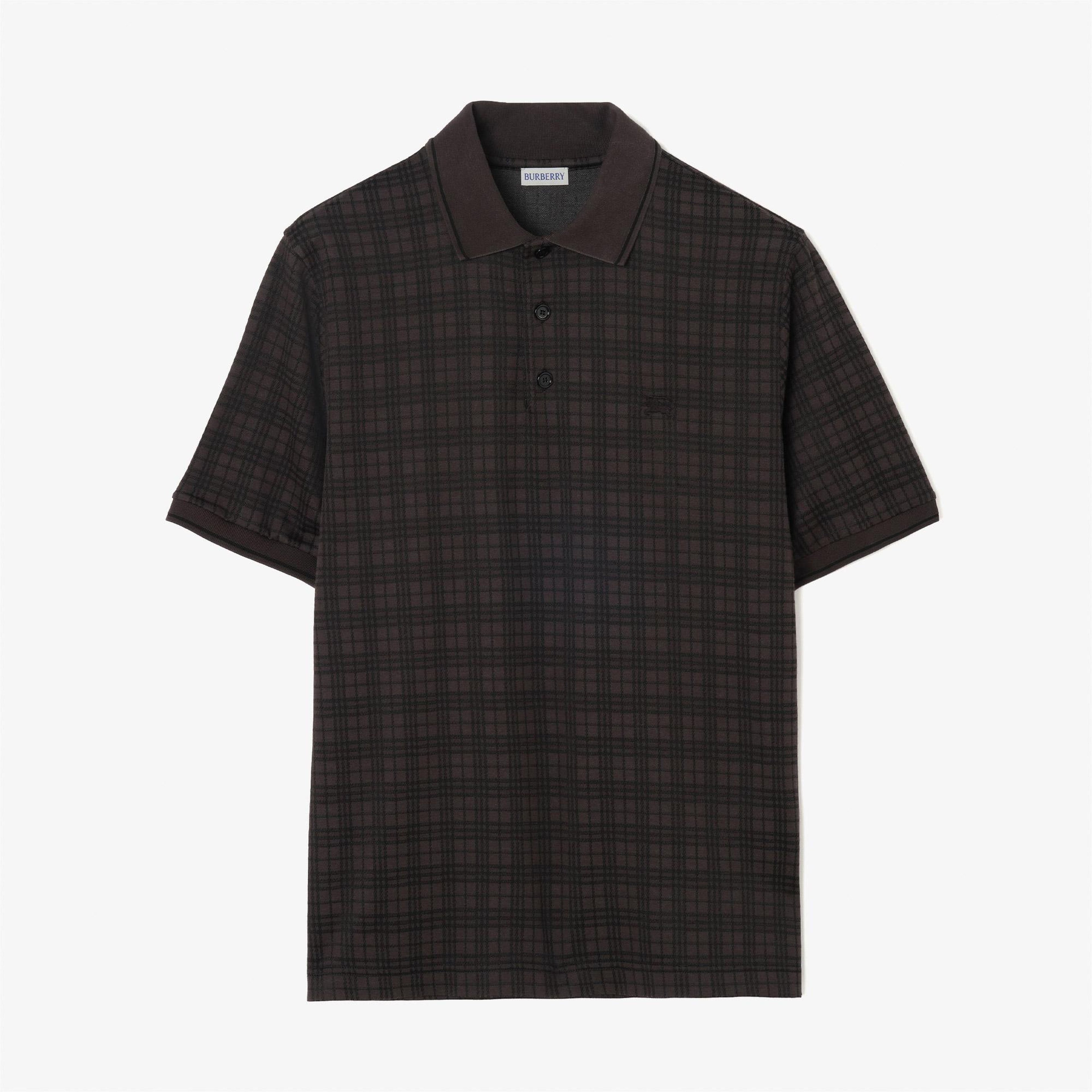 Burberry Pelham Check Erkek Antrasit Polo