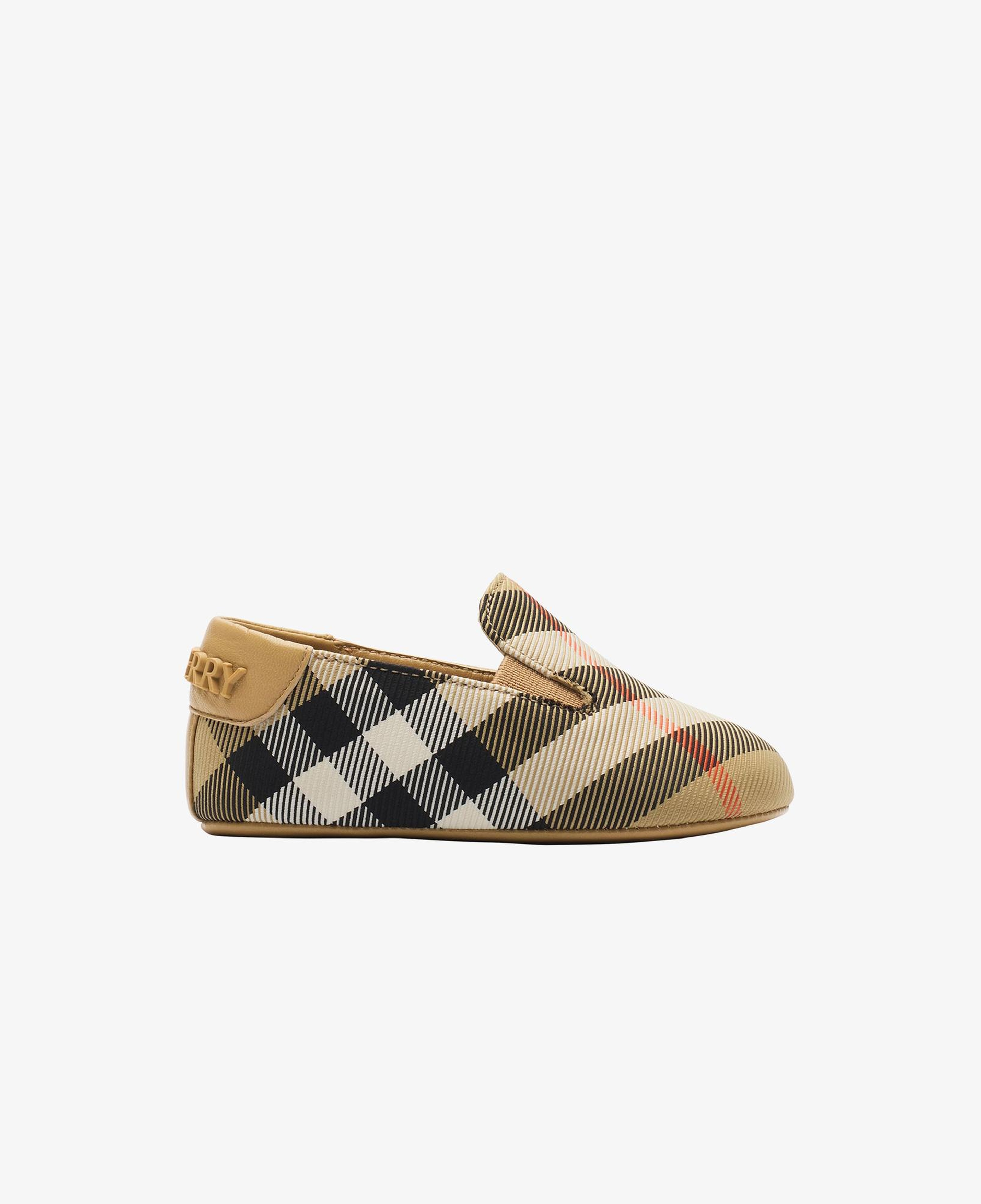 Burberry Check Nylon Blend Çocuk Bej Bot
