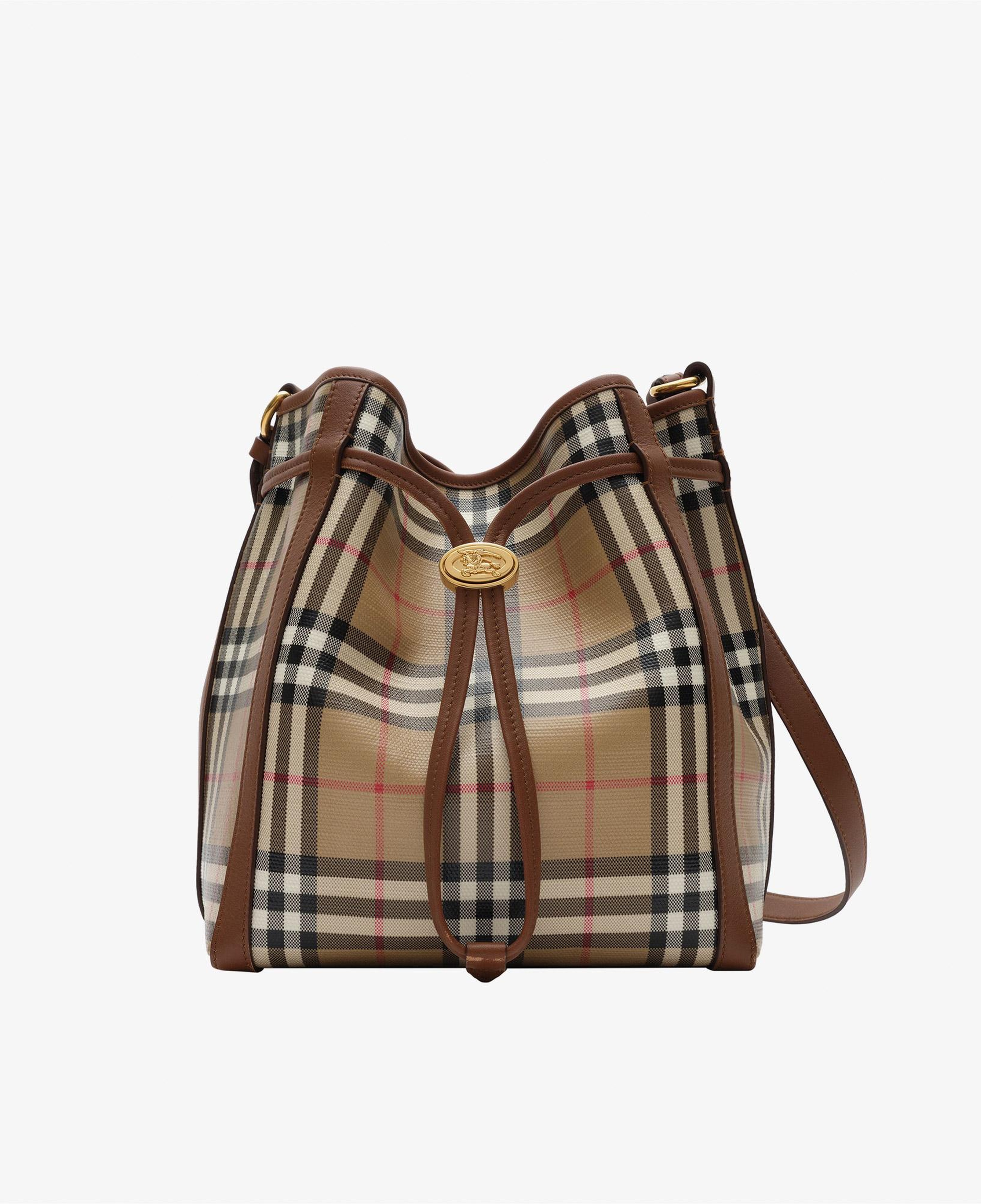 Burberry Drawstring Bucket Kadın Bej Omuz Çantası