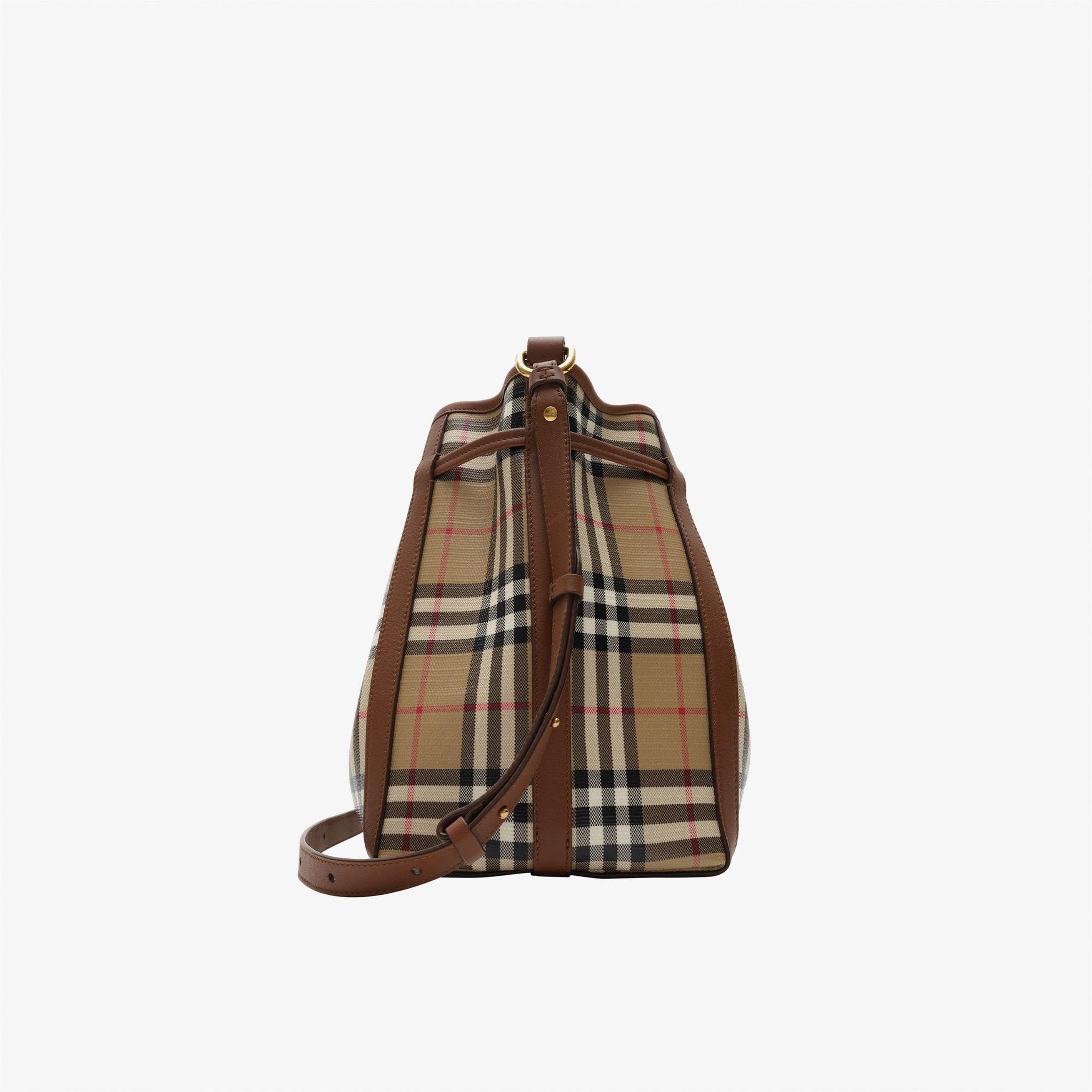 Burberry Drawstring Bucket Kadın Bej Omuz Çantası