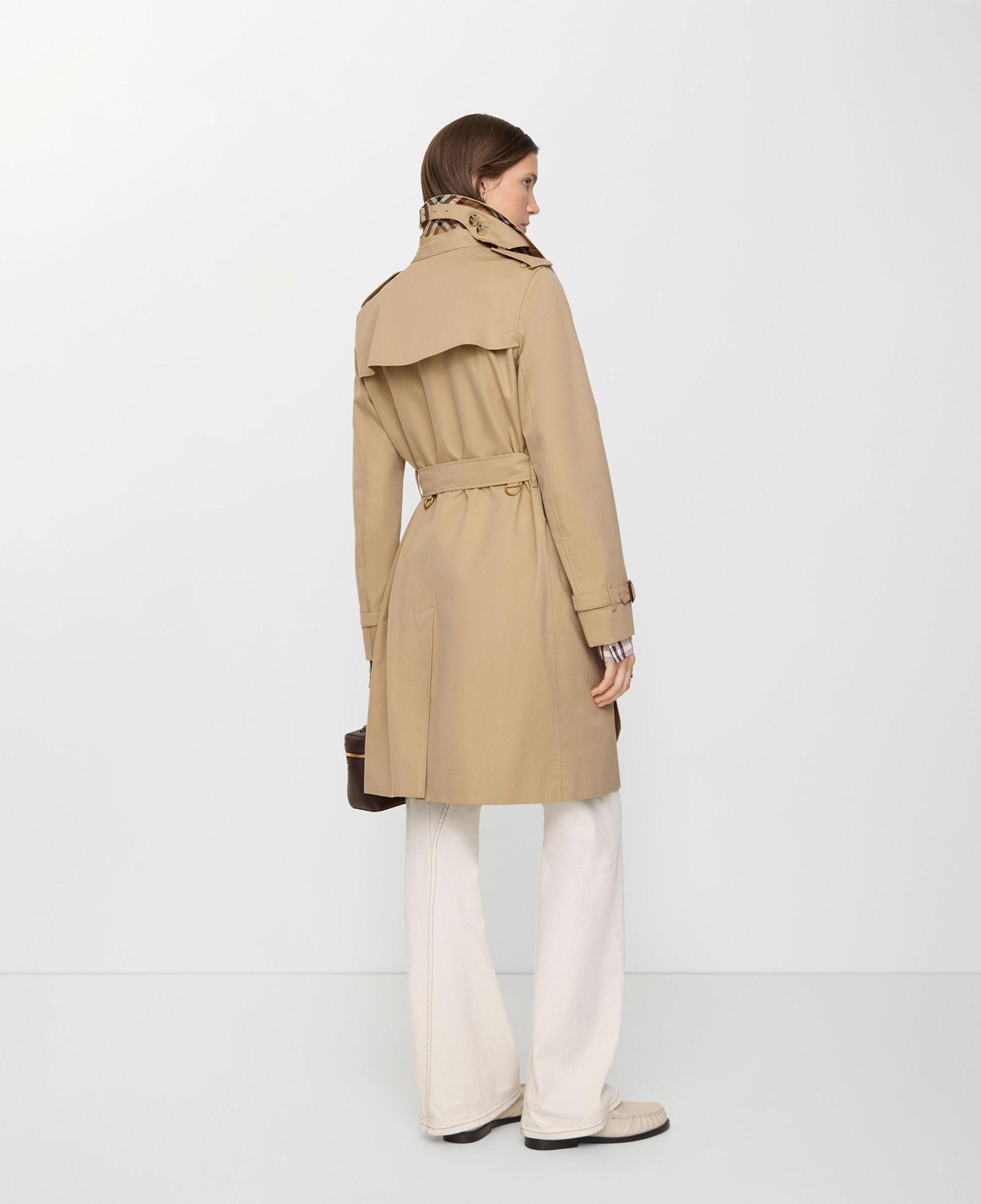 Burberry Mid-length Kensington Heritage Kadın Bej Trençkot