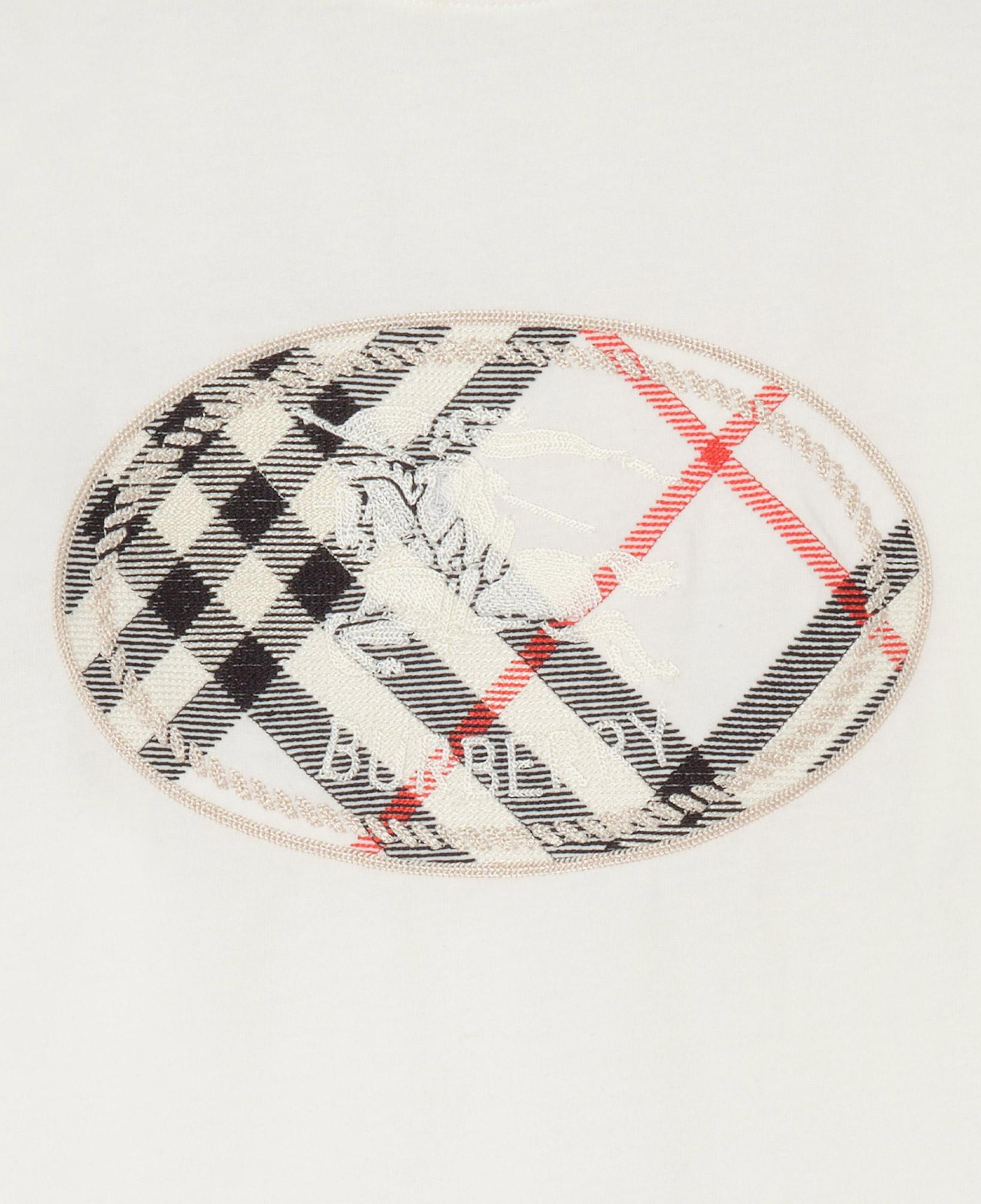 Burberry Frankie Check Kadın Beyaz T-Shirt