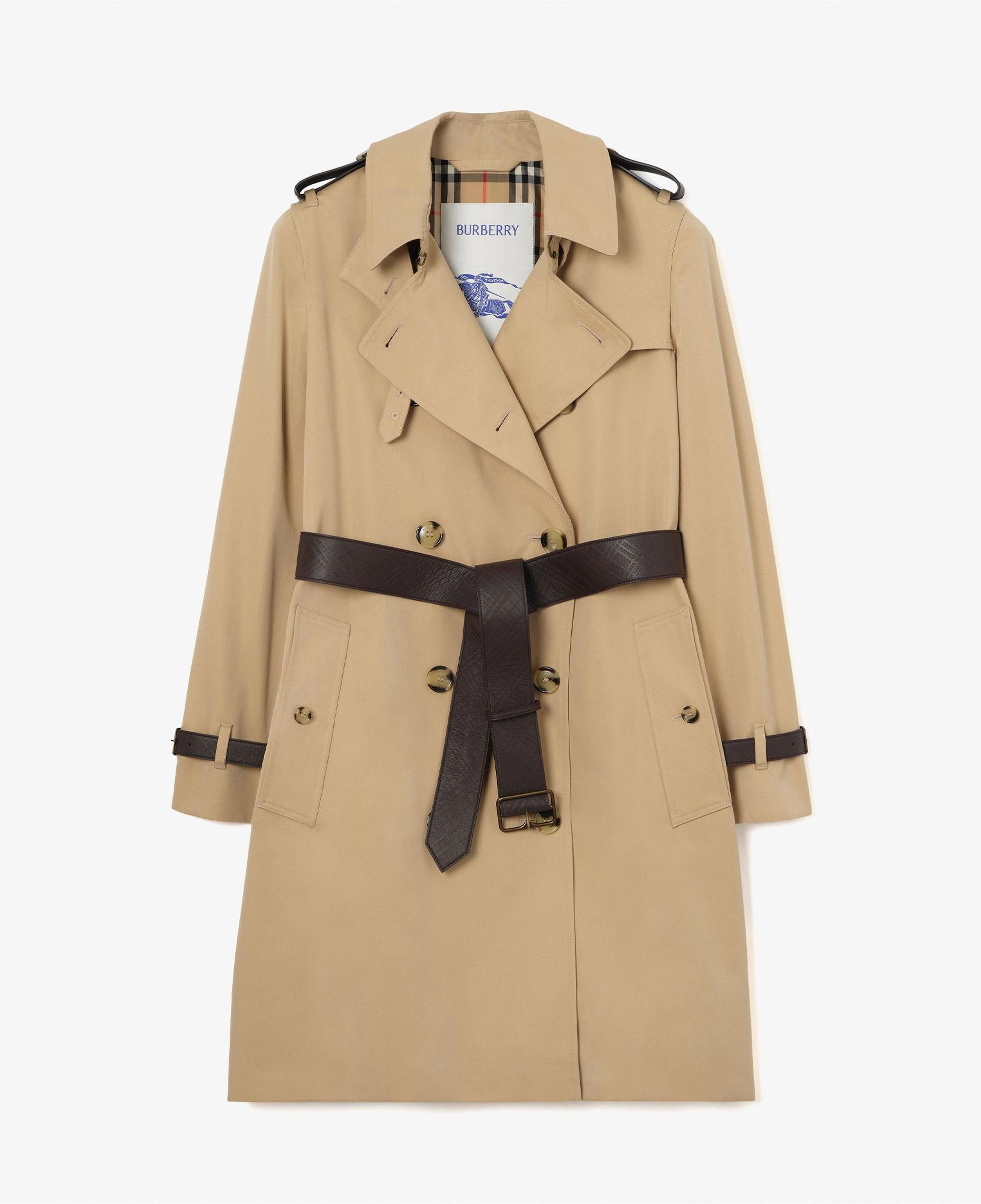 Burberry Kensington Kadın Bej Pardesü