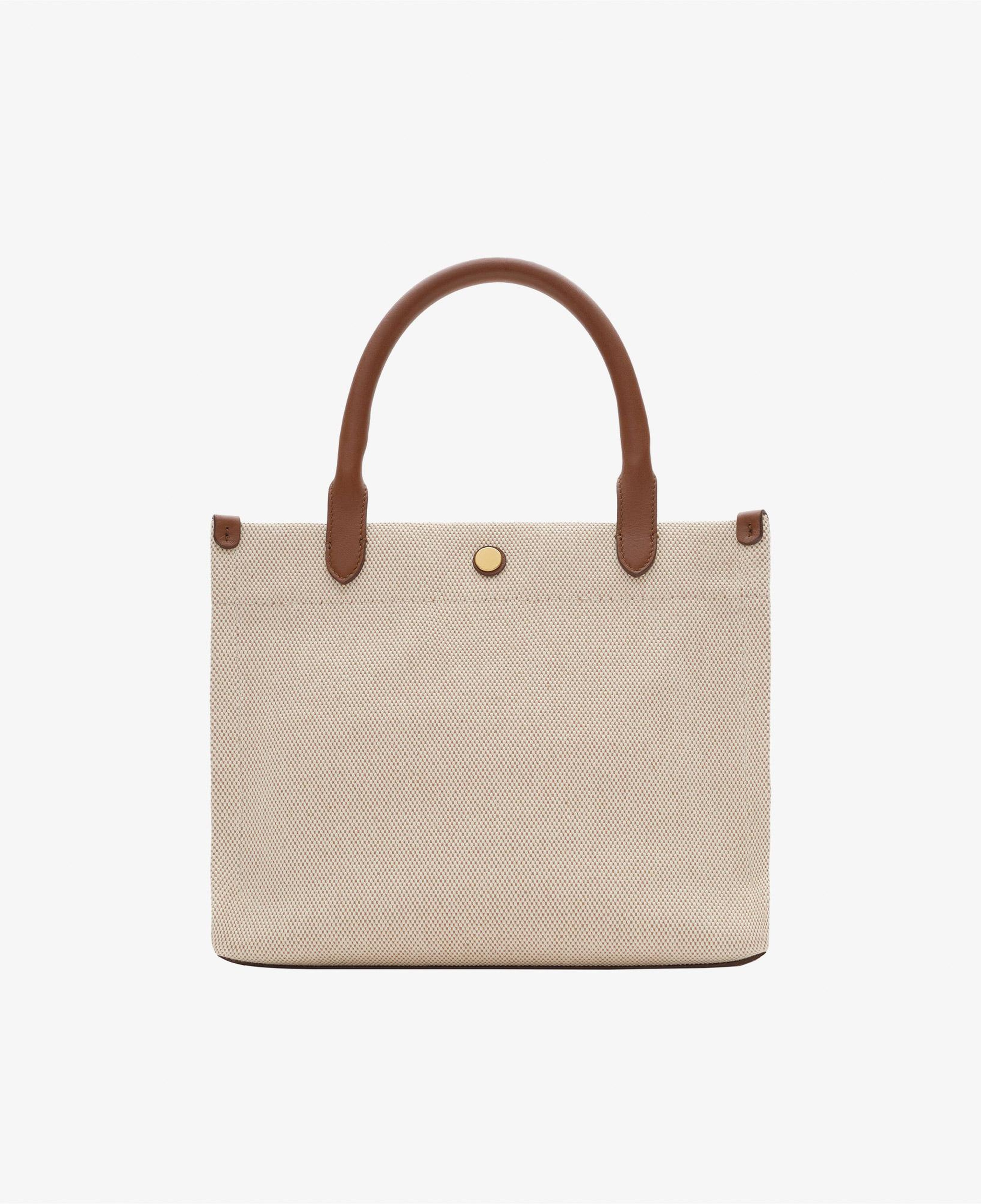 Burberry Canvas Tote Kadın Krem Omuz Çantası