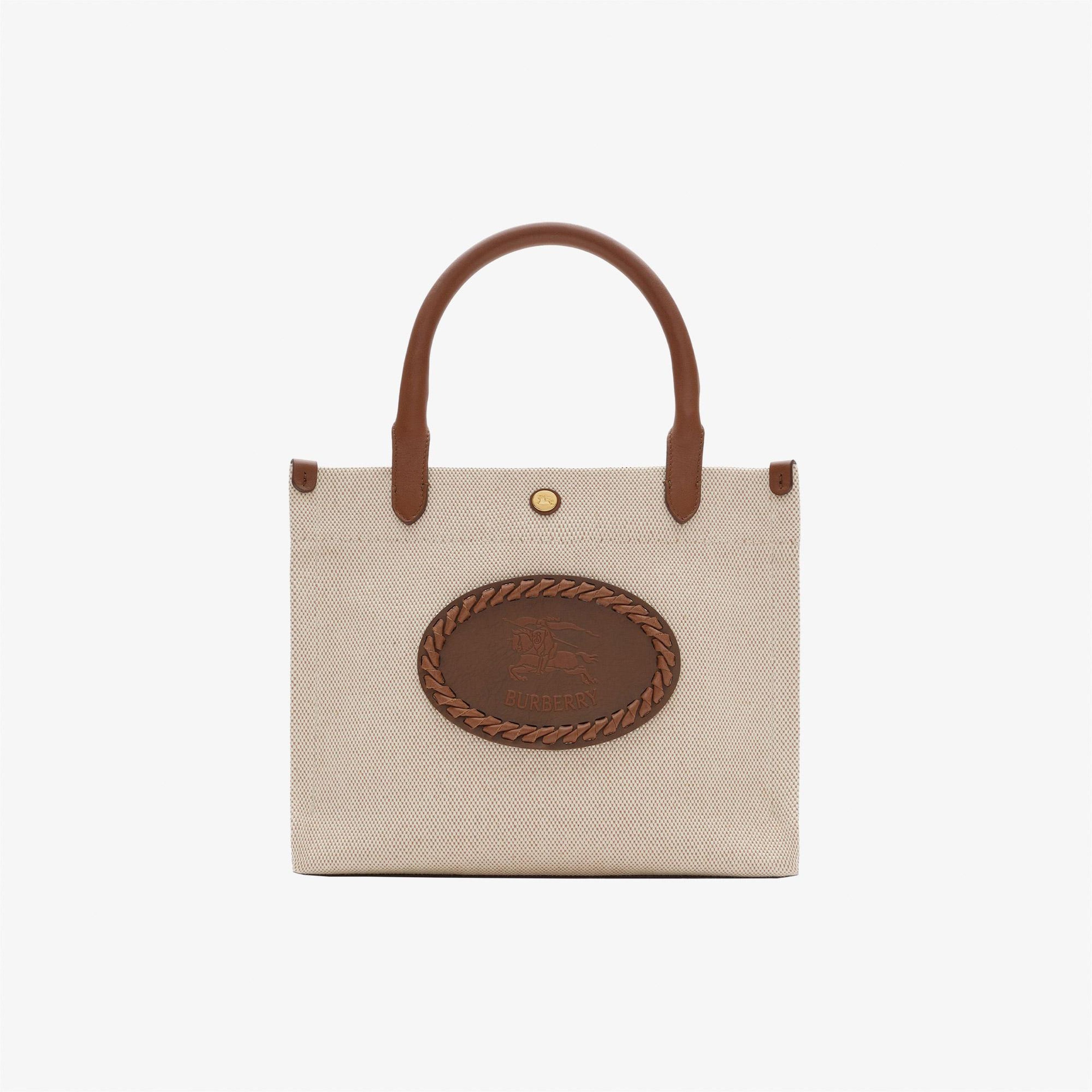 Burberry Canvas Tote Kadın Krem Omuz Çantası