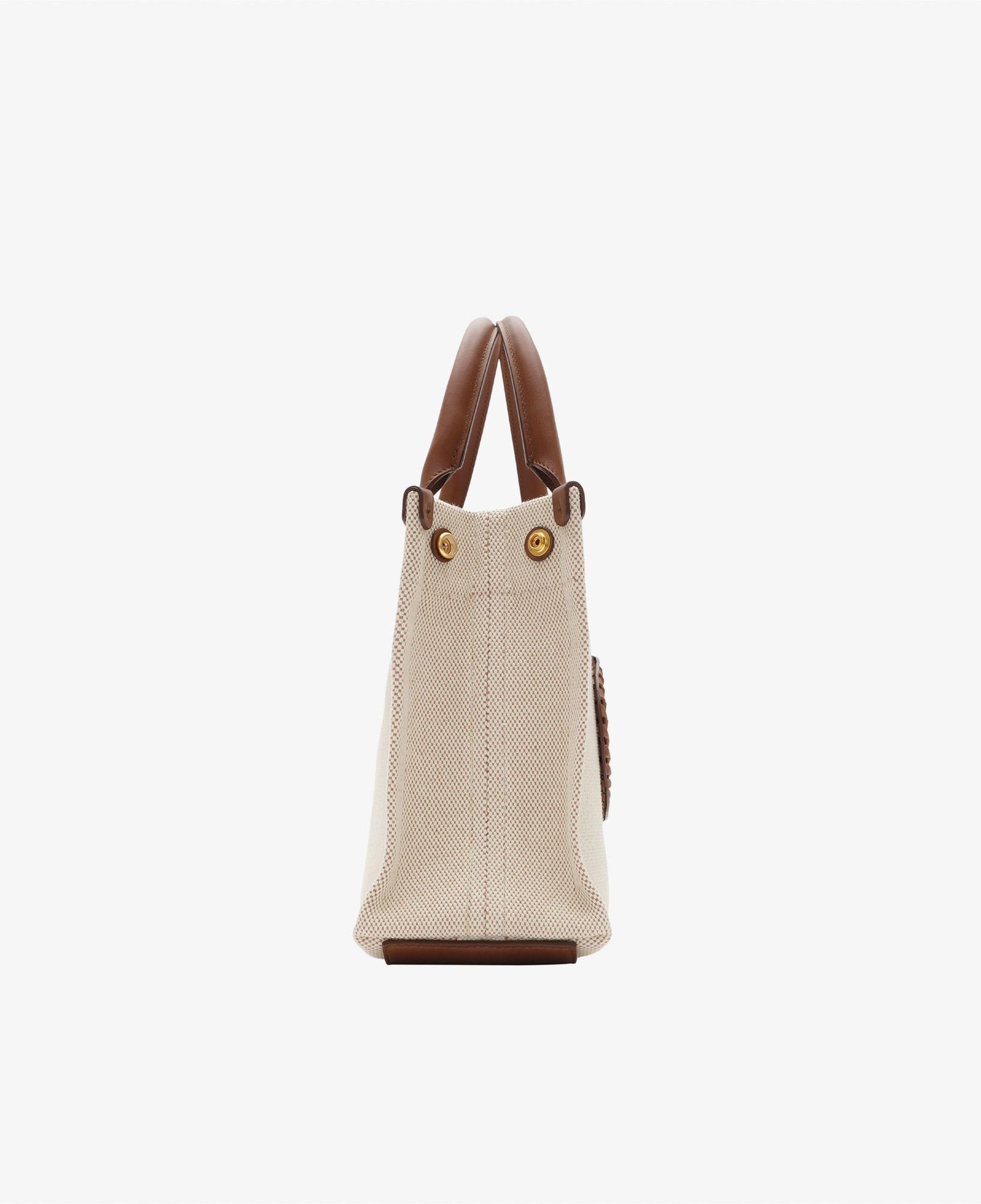 Burberry Canvas Tote Kadın Krem Omuz Çantası