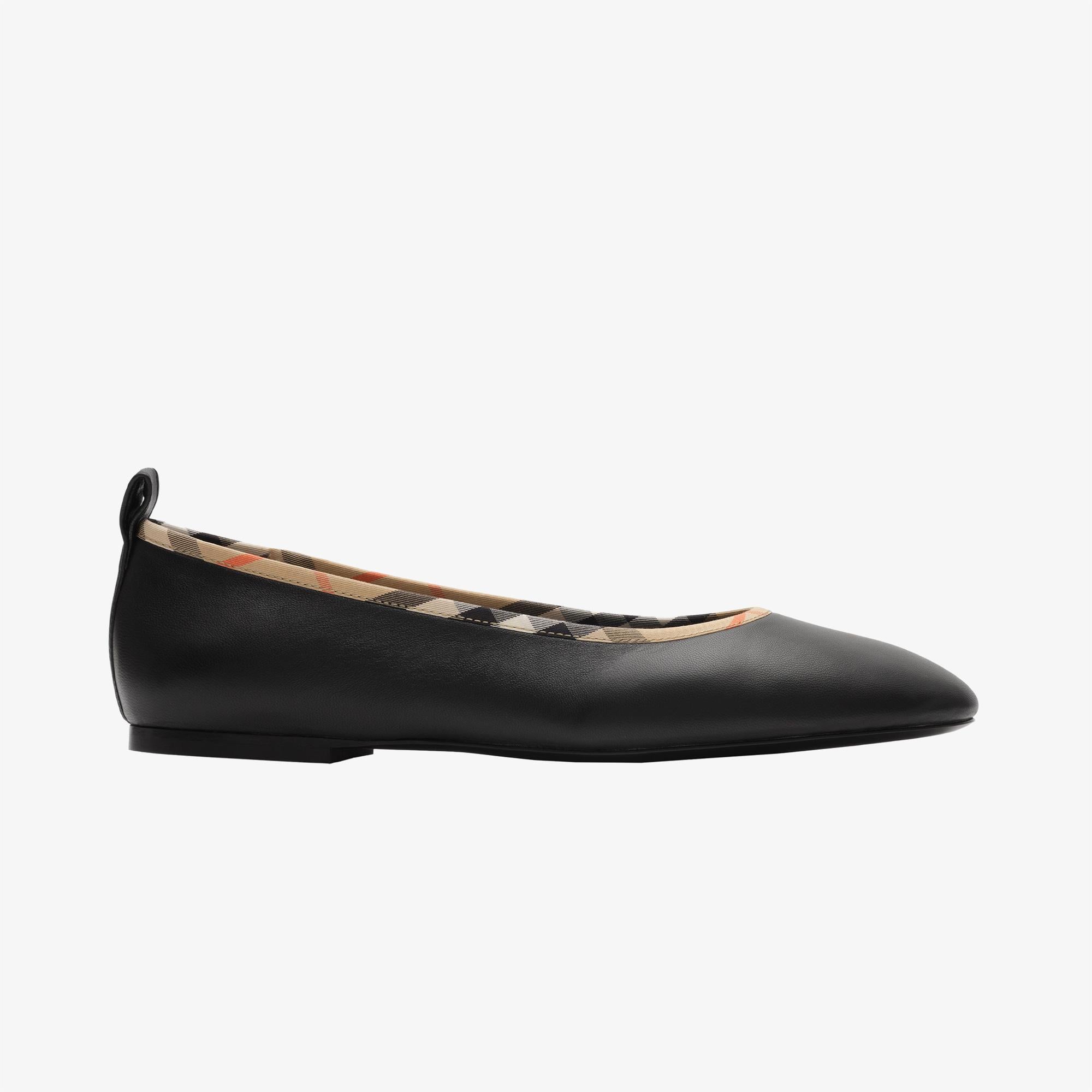 Burberry Robin Ballerina Kadın Siyah Babet