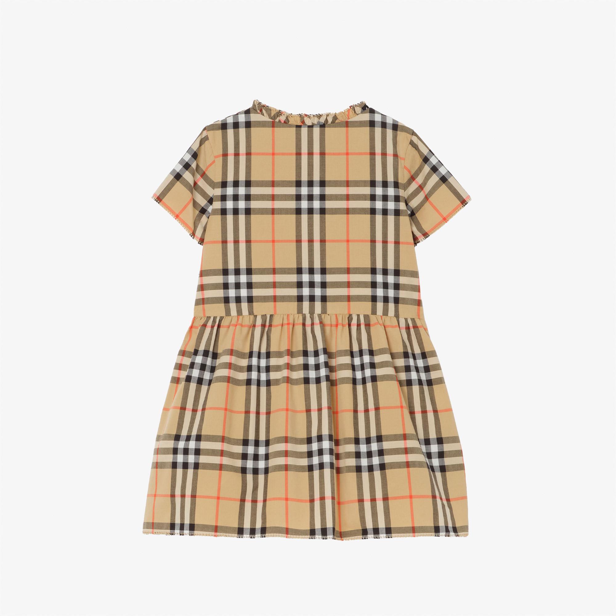 Burberry Mnrose Check Çocuk Bej Elbise