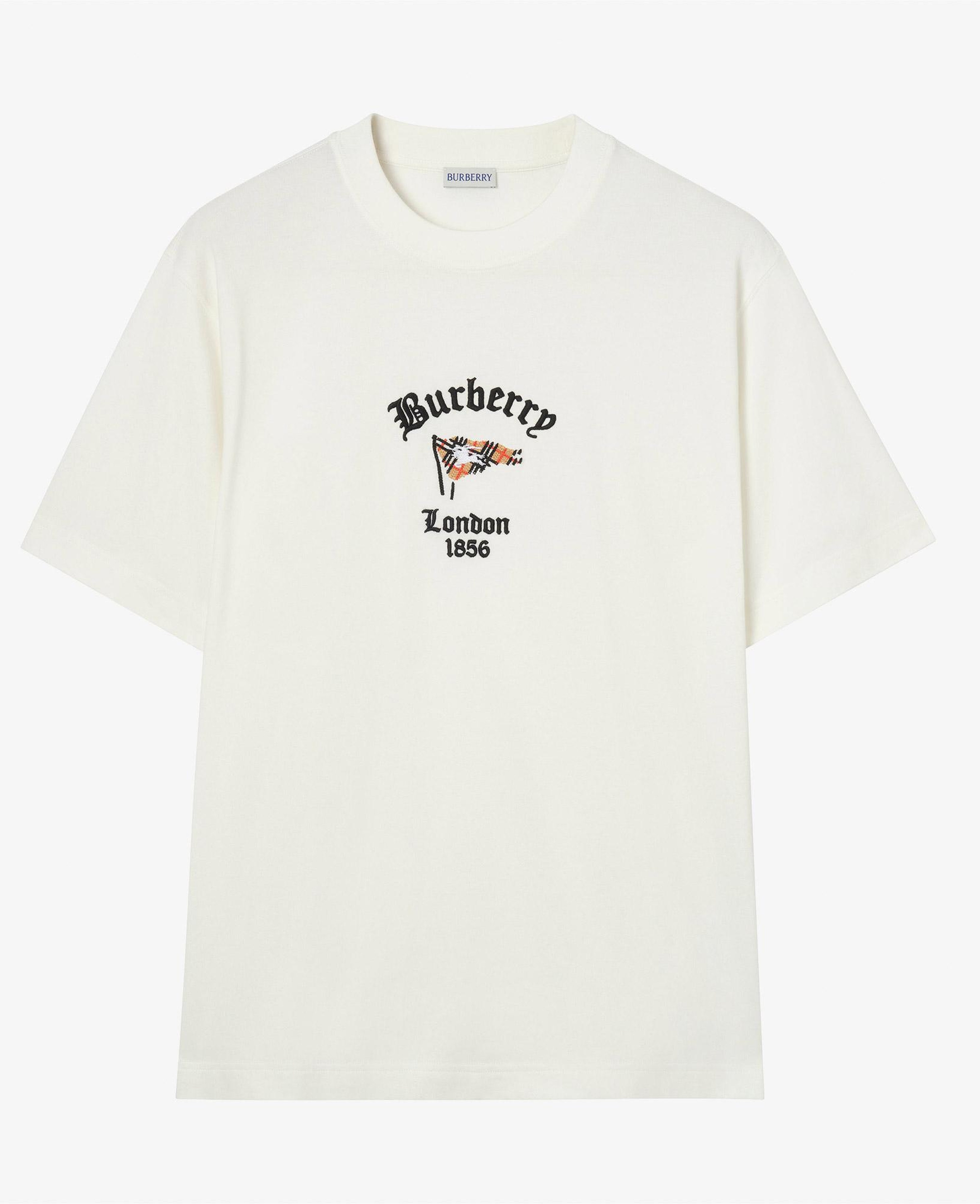 Burberry Ryan Flag Erkek Beyaz T-Shirt