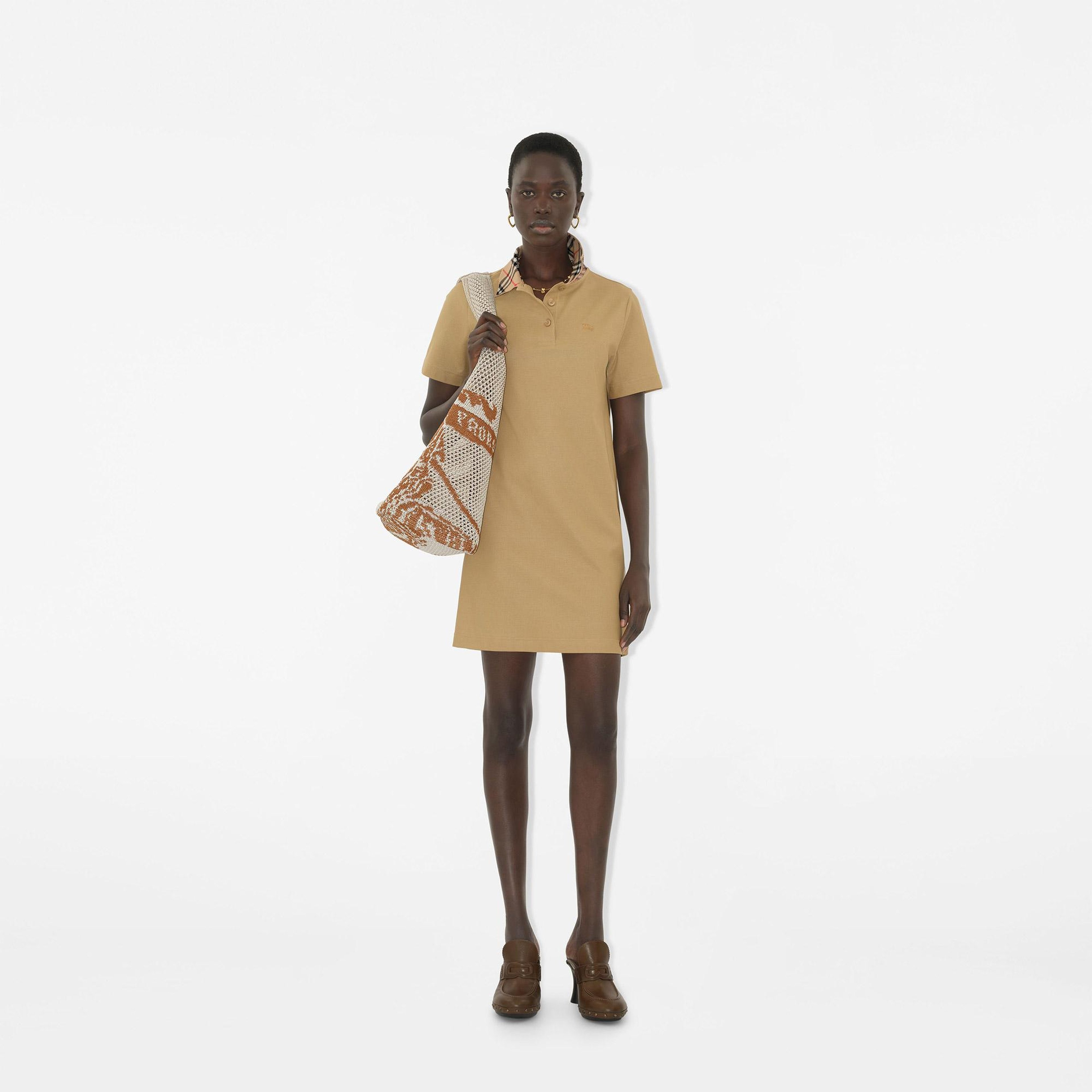 Burberry Iris Check Kadın Bej Elbise