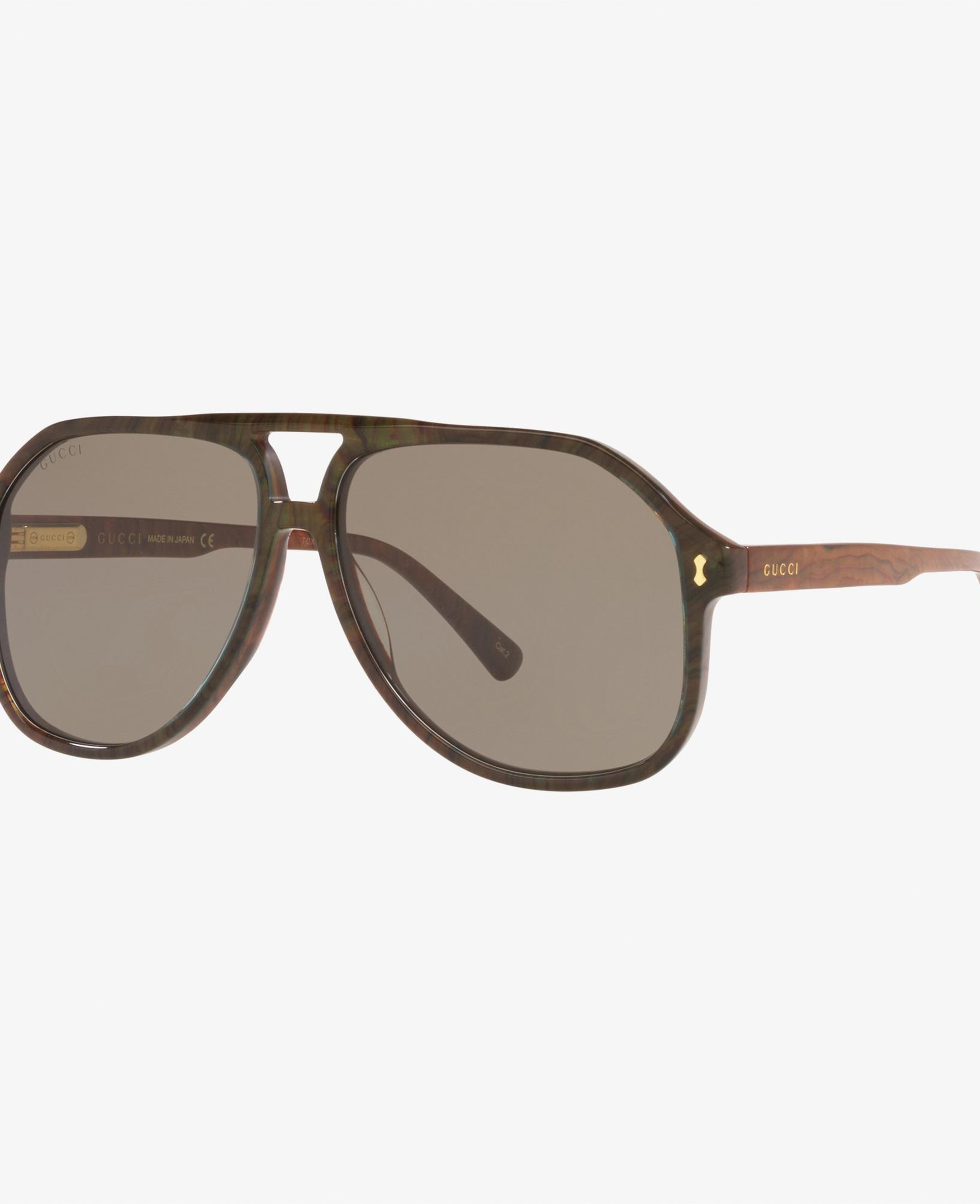 GUCCI Acetate Erkek Kahverengi Güneş Gözlüğü