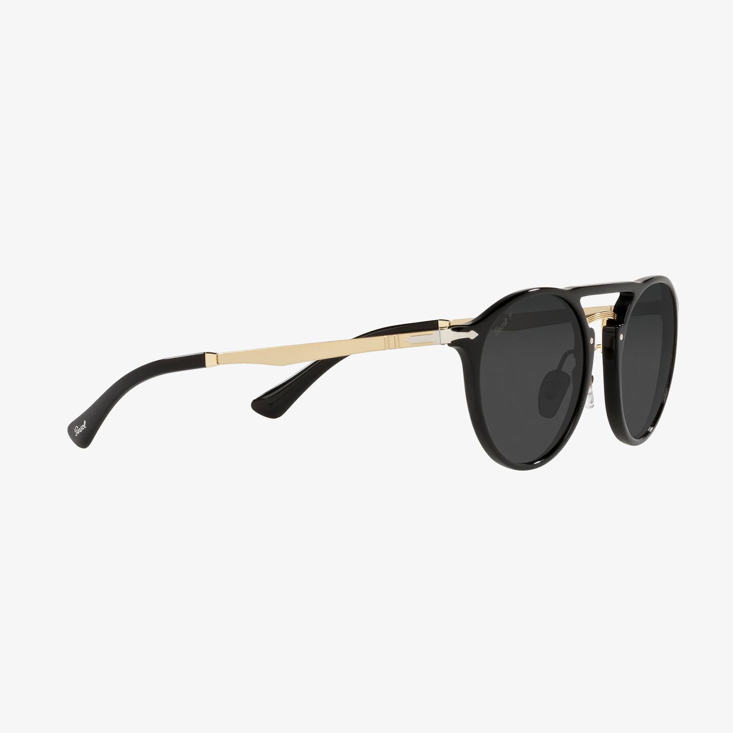 PERSOL 0PO3264S Unisex Siyah-Gold Güneş Gözlüğü