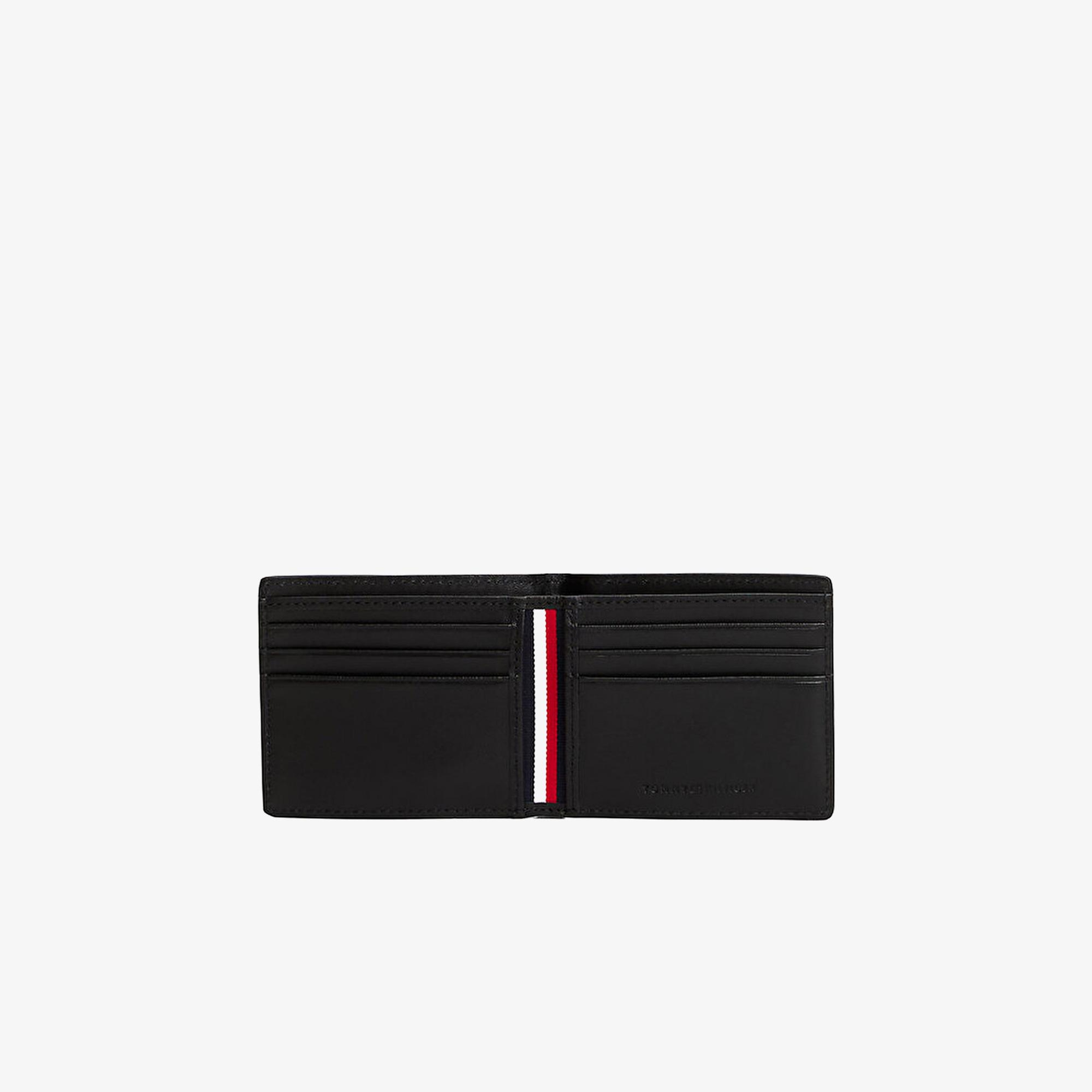 Tommy Hilfiger Woven Texture Mini Erkek Siyah Cüzdan